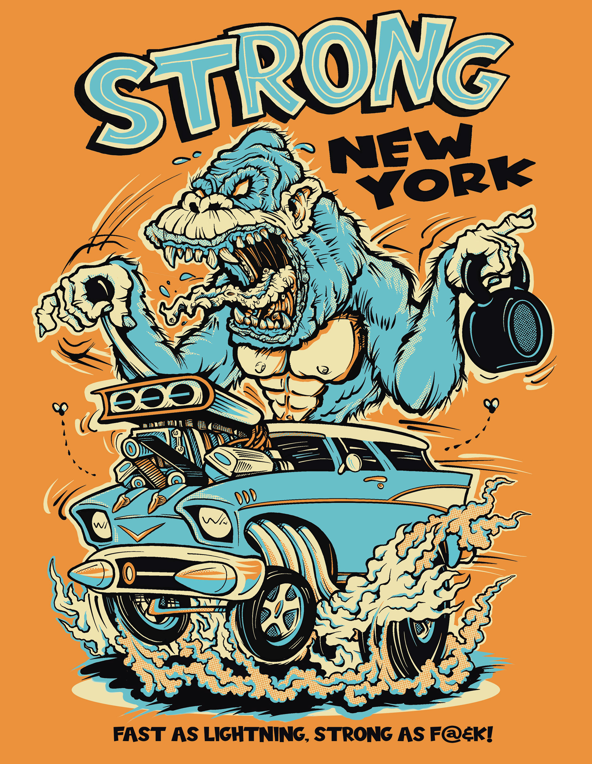 T shirt for fitness wear company Strong New York