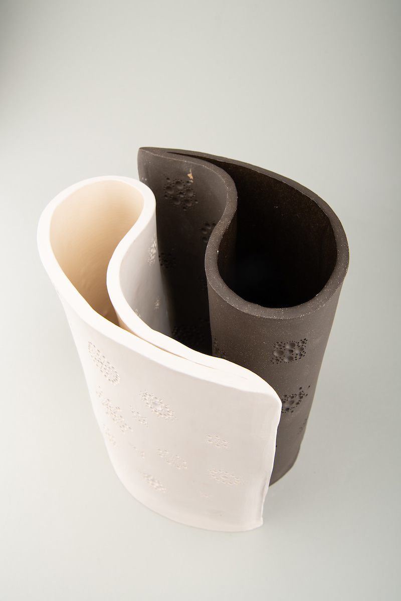 Yin & Yang - Dark Brown stoneware & White Earthenware