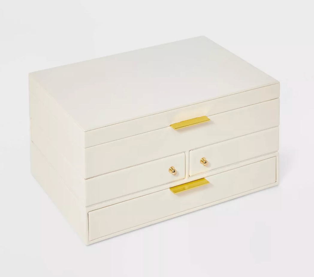 Three Drawer Side Swivel Jewelry Organizer - A New Day™