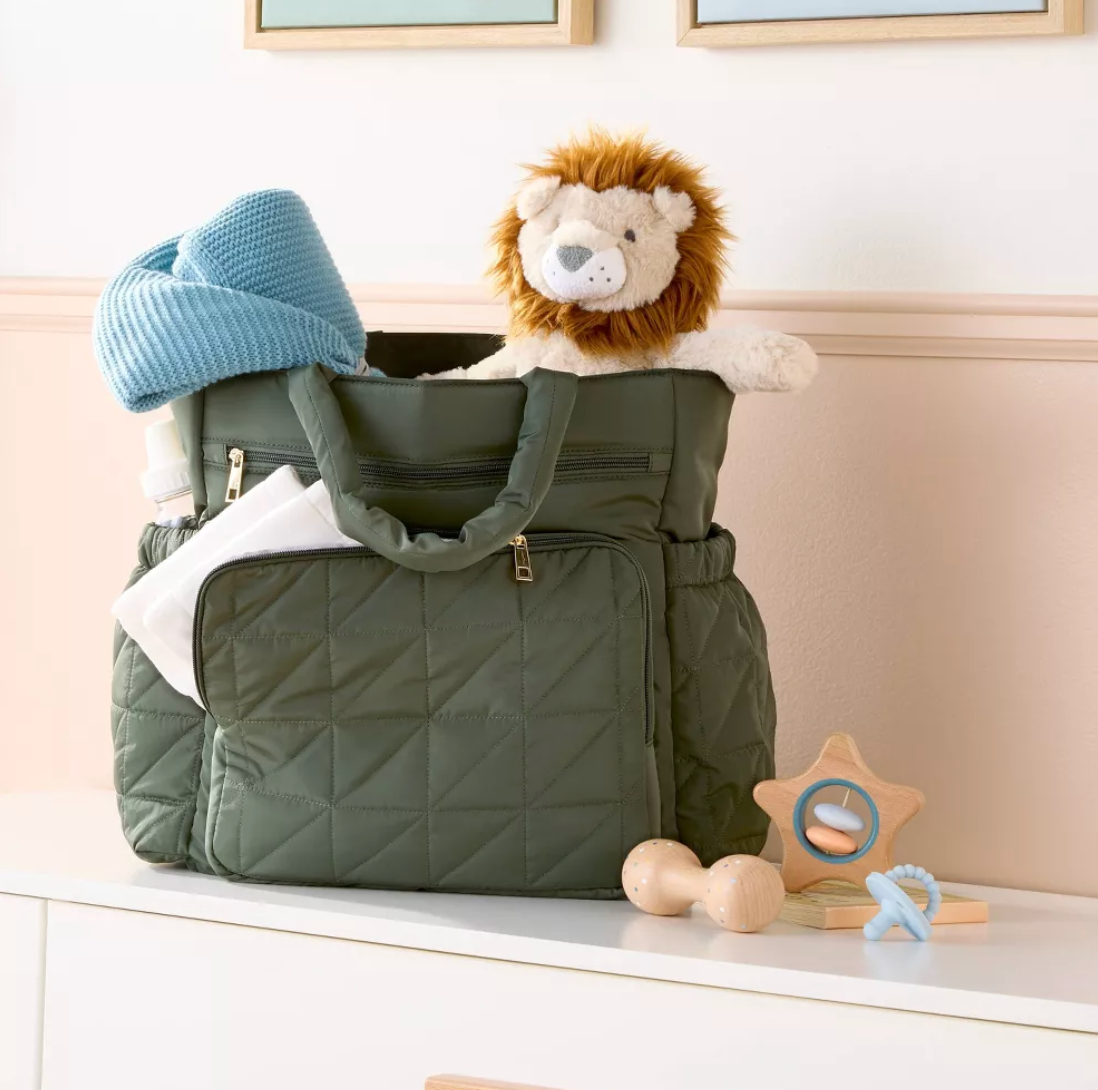 Quilted Diaper Backpack Tote - Cloud Island™