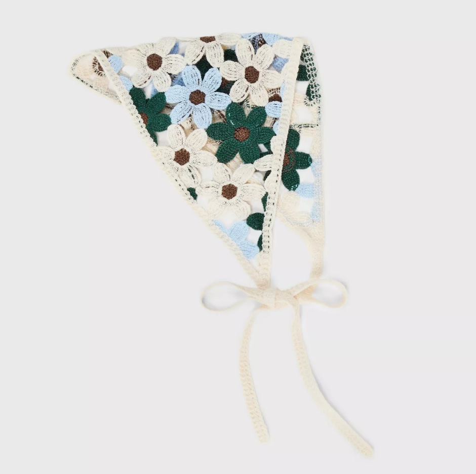 Knitted Flowers Headscarf - Wild Fable™
