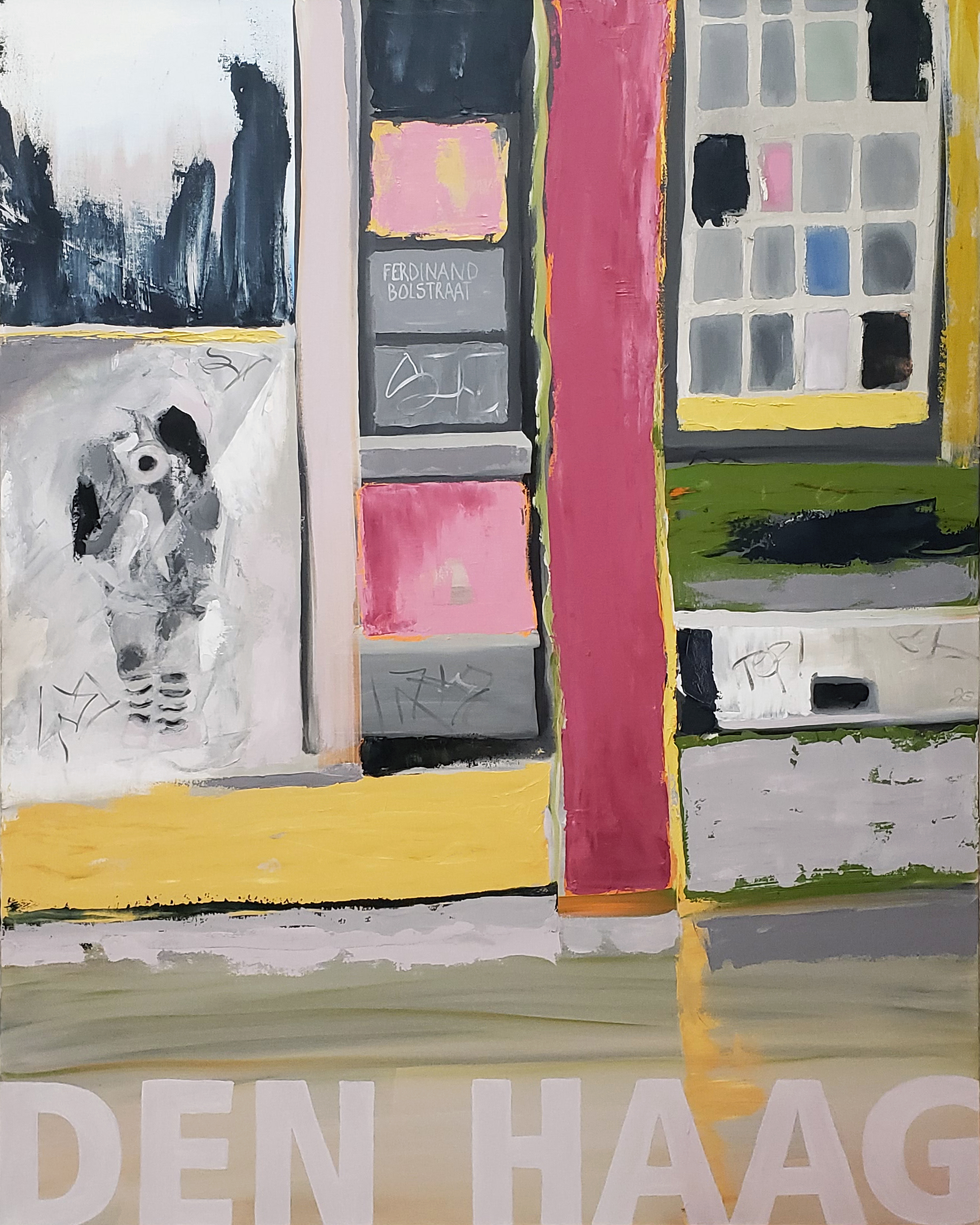 Den Haag (The Netherlands), 2024. Oil and acrylic on canvas, 48 x 60 inches.
