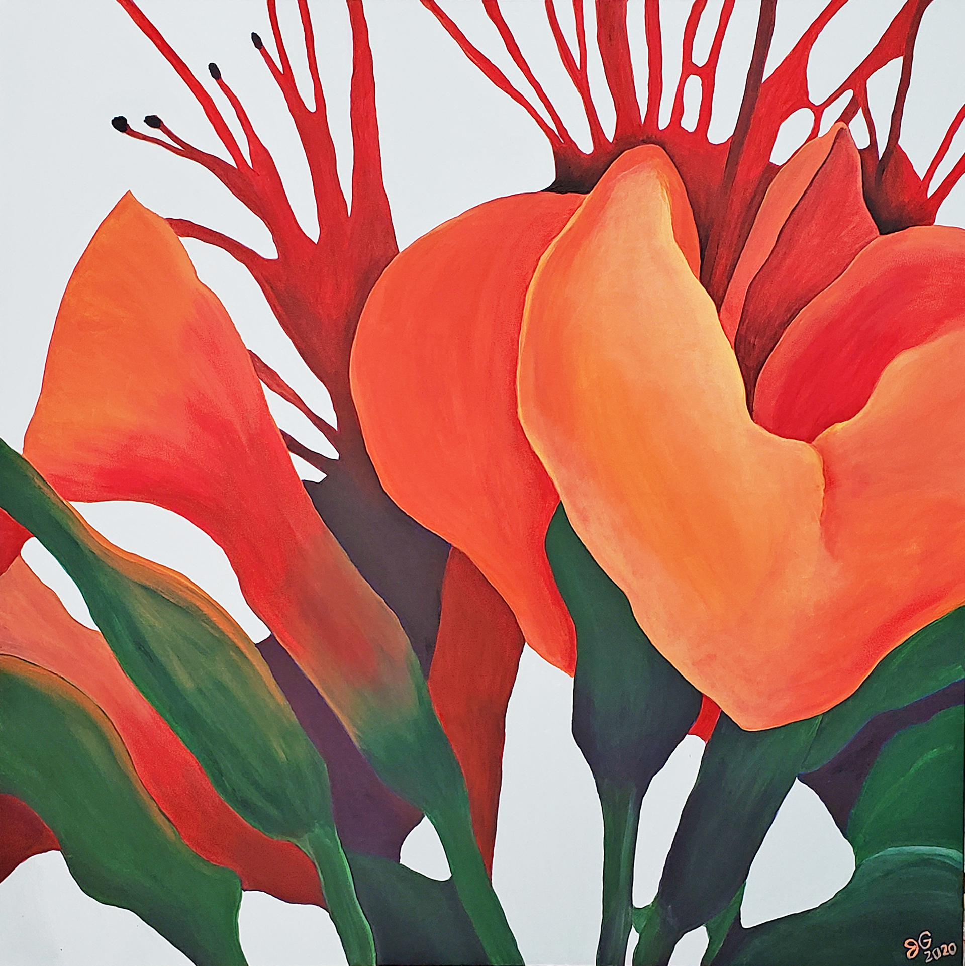 Williwilli, Hawaii, 2020. Acrylic on canvas, 48 x 48 inches.