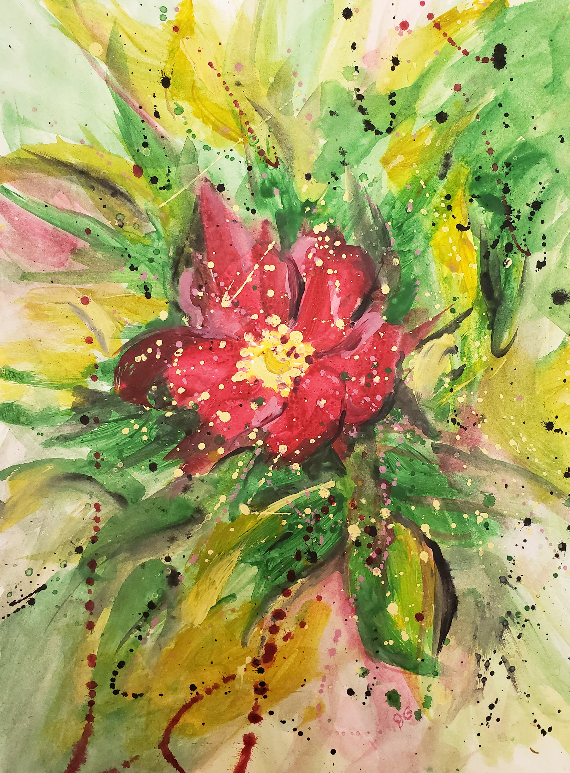 Alaska Prickly Rose, 2021. Watercolor, 12 x 9 inches.