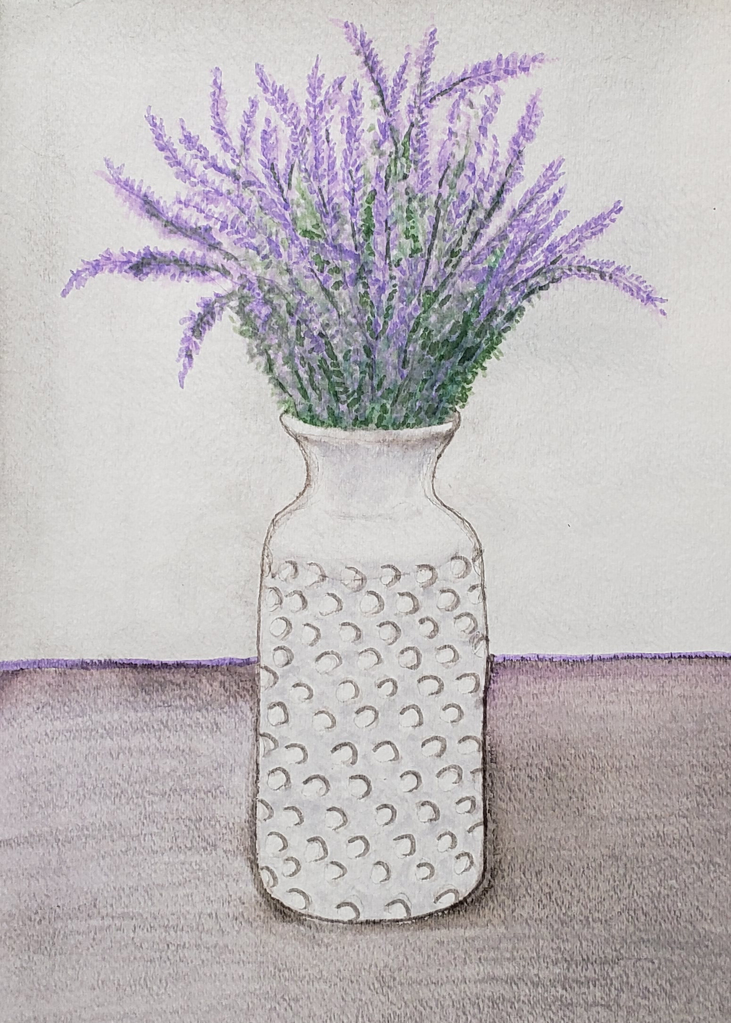 Lavender, Chico, CA 2024. Watercolor, 11 x 15 inches.