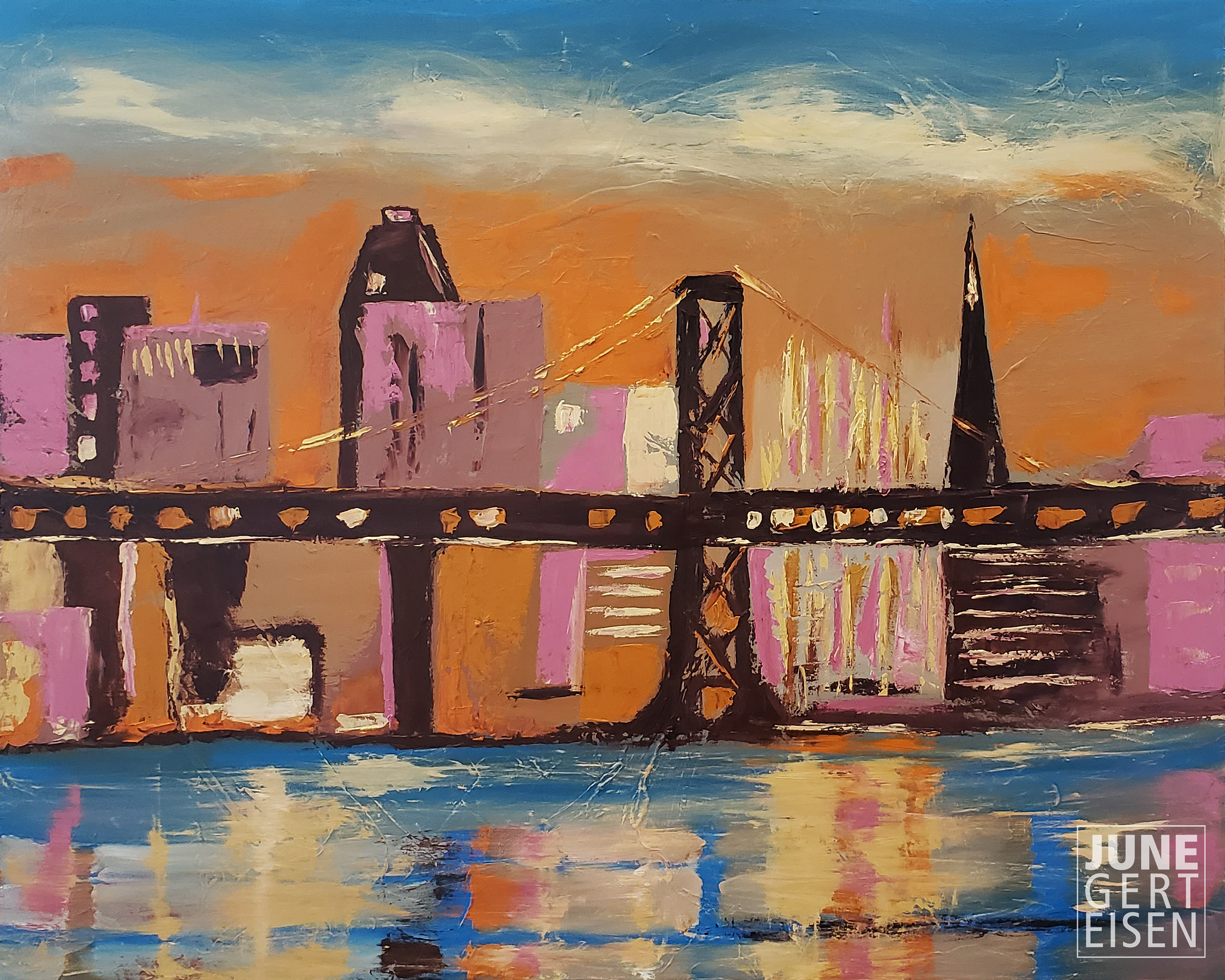 San Francisco Bay, 2023. Oil on canvas, 48 x 60 inches.