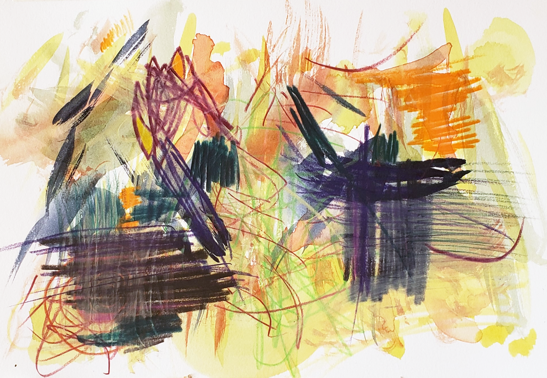 Saguaro #3, 2025. Watercolor & Colored Pencil, 7 x 10 inches.