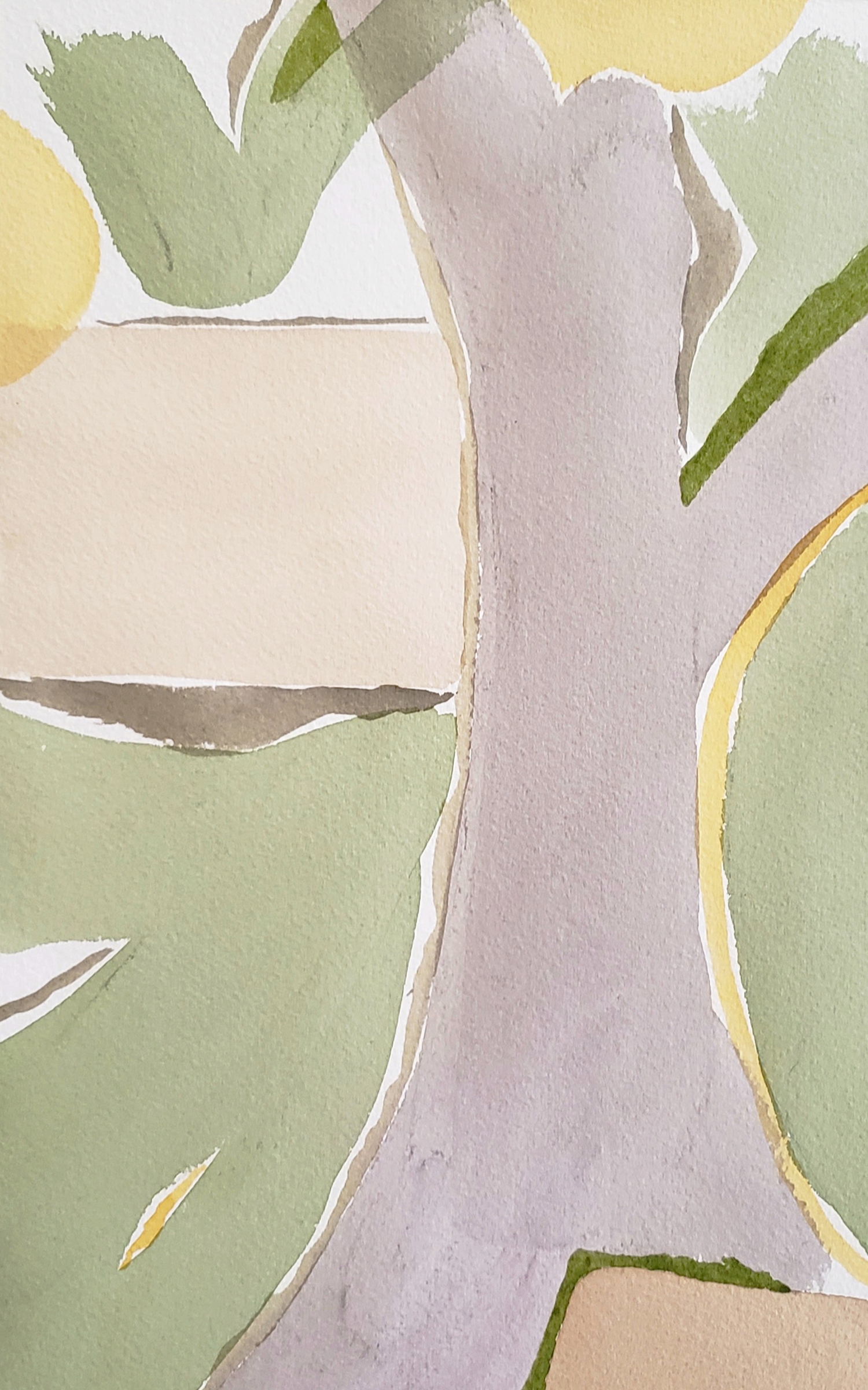 Snag One, 2025. Watercolor, 12 x 8 inches.