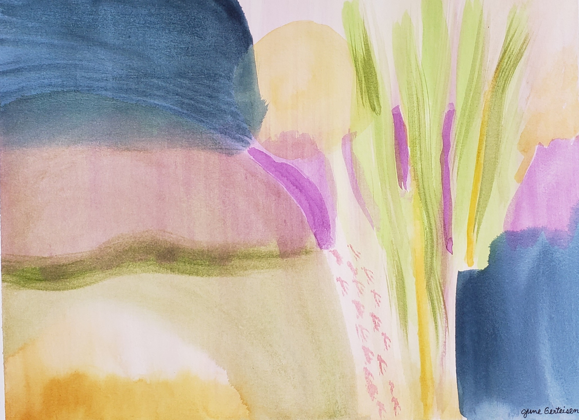Oro Valley, Arizona, 2024. Watercolor, 11 x 14 inches.