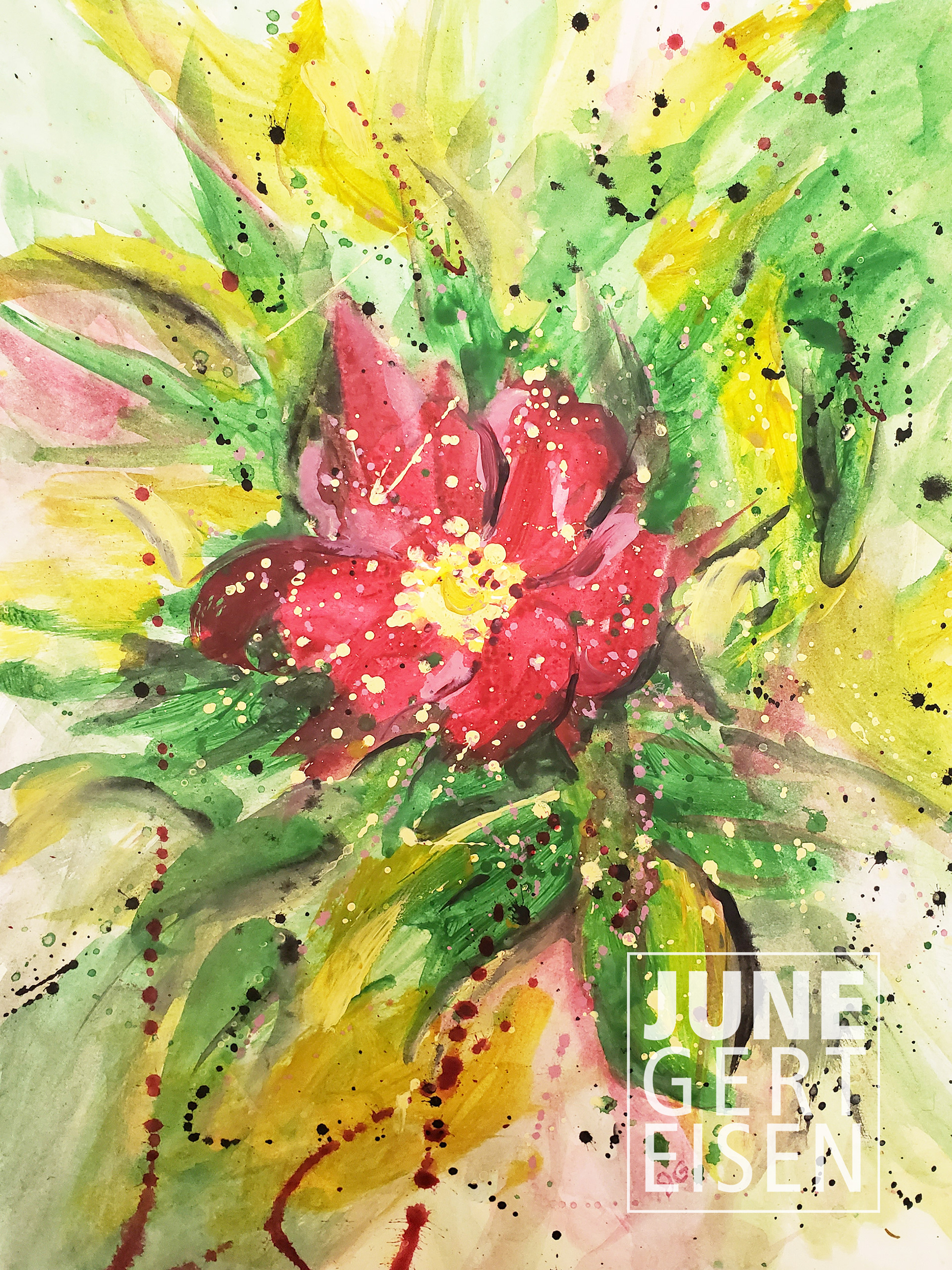 Alaska Prickly Rose, 2021. Watercolor, 12 x 9 inches.