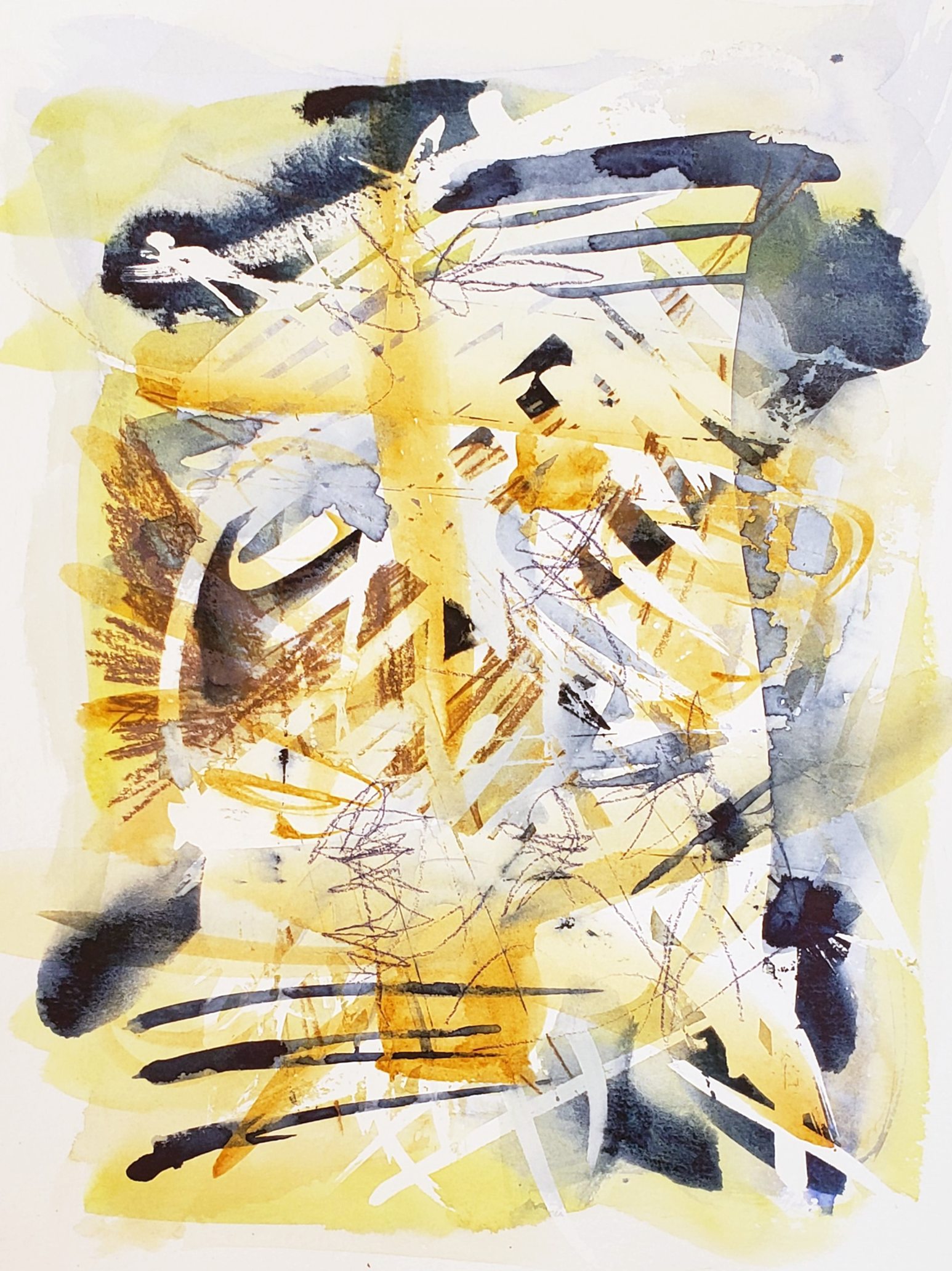 Desert Owl #2, 2025. Watercolor, 12 x 16 inches.