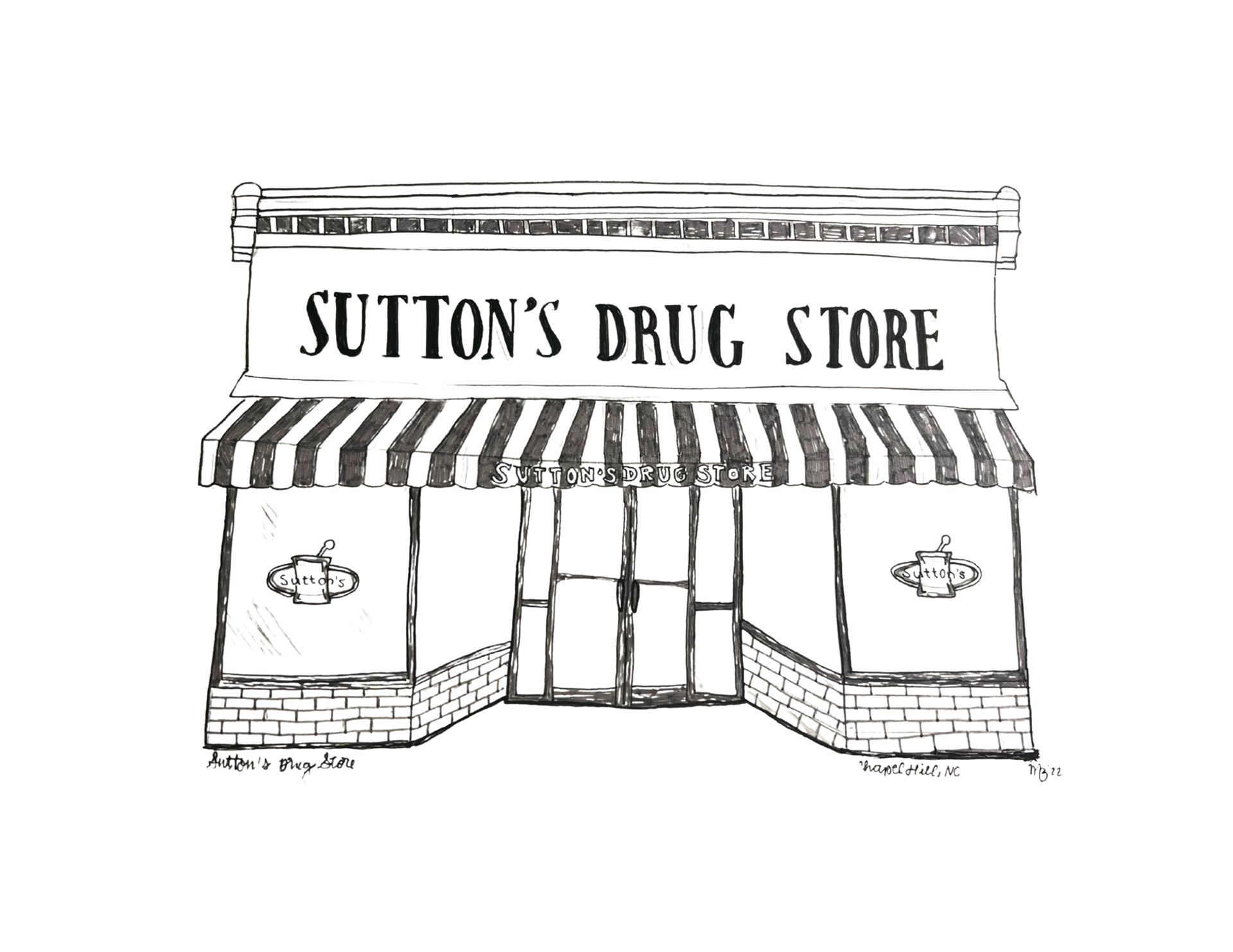 Sutton's Drug Store Illustration