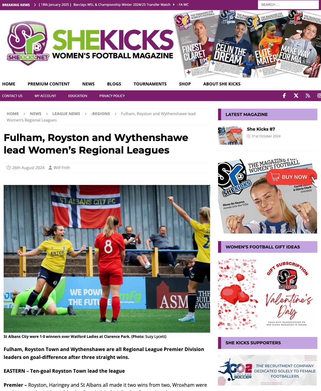 Published in She Kicks