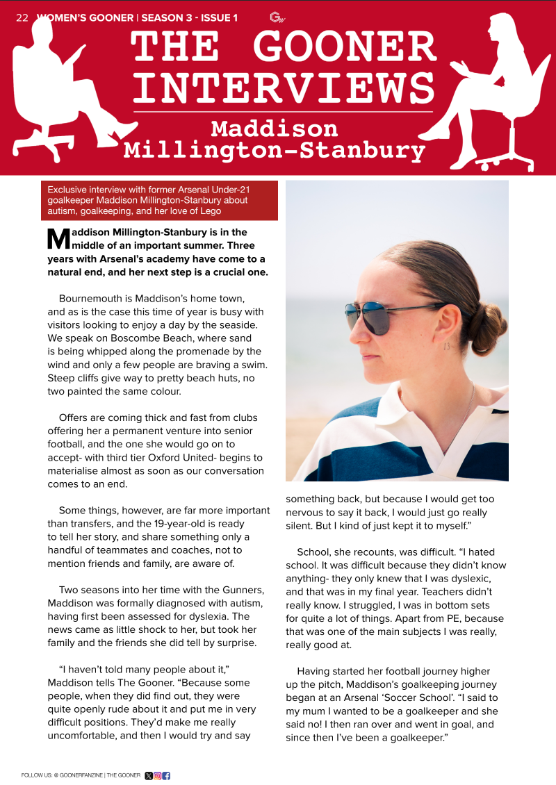 Feature photos for the print edition of the Gooner Fanzine print edition