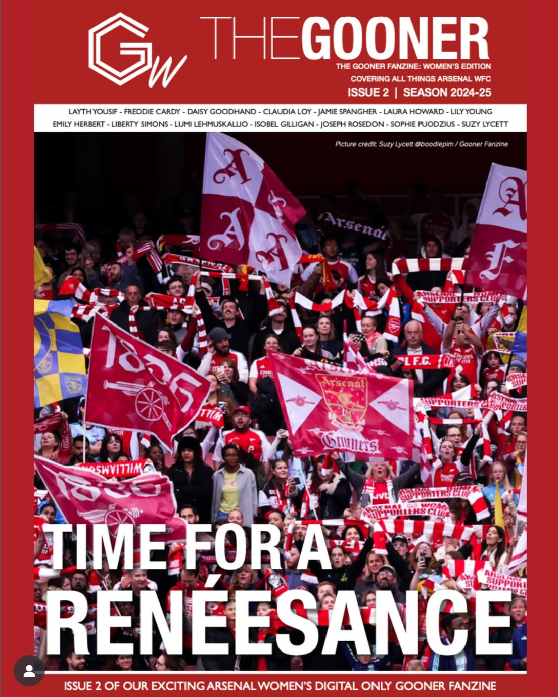 Cover for the print edition of the Gooner Fanzine