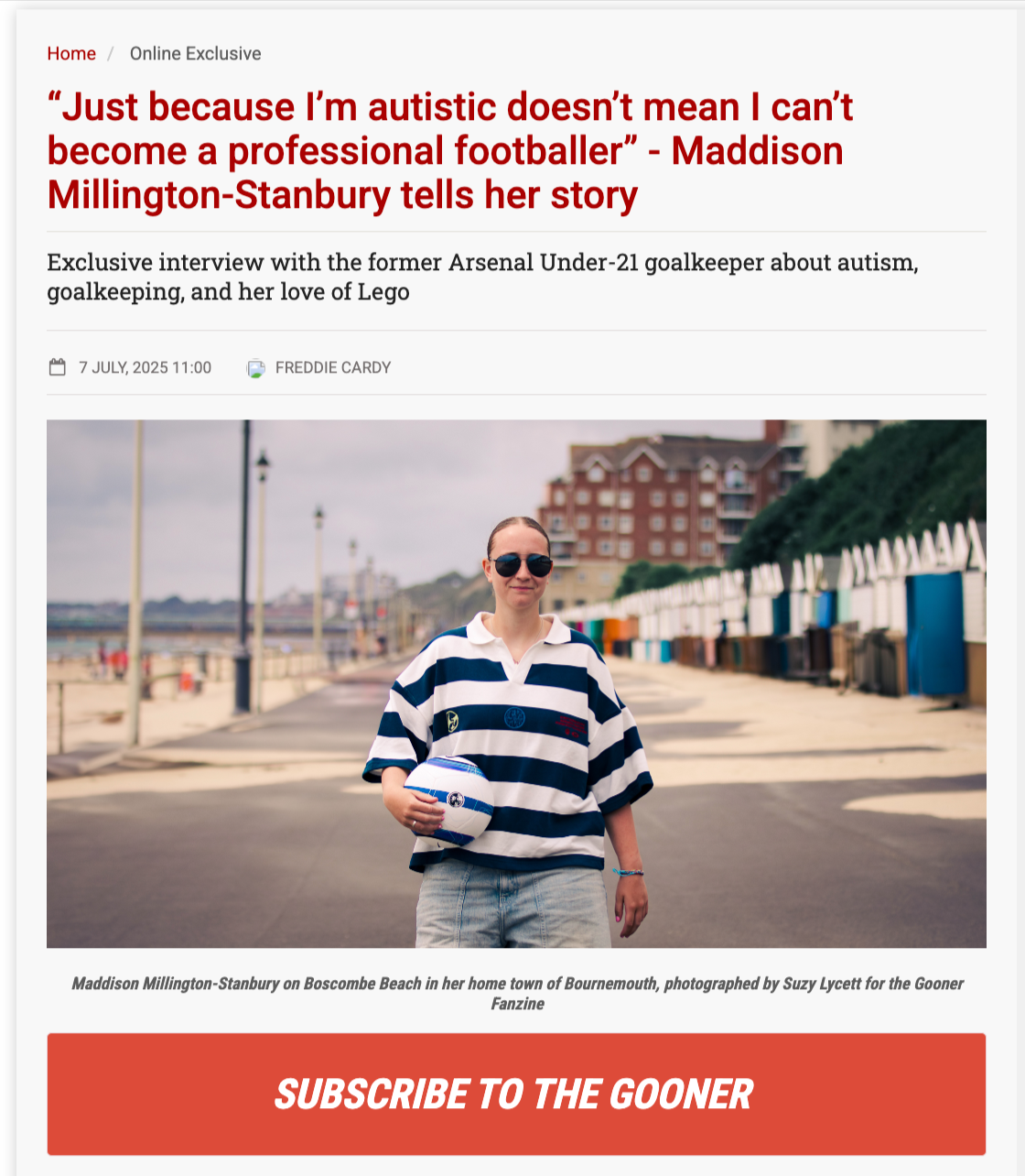 Published on the online Gooner Fanzine