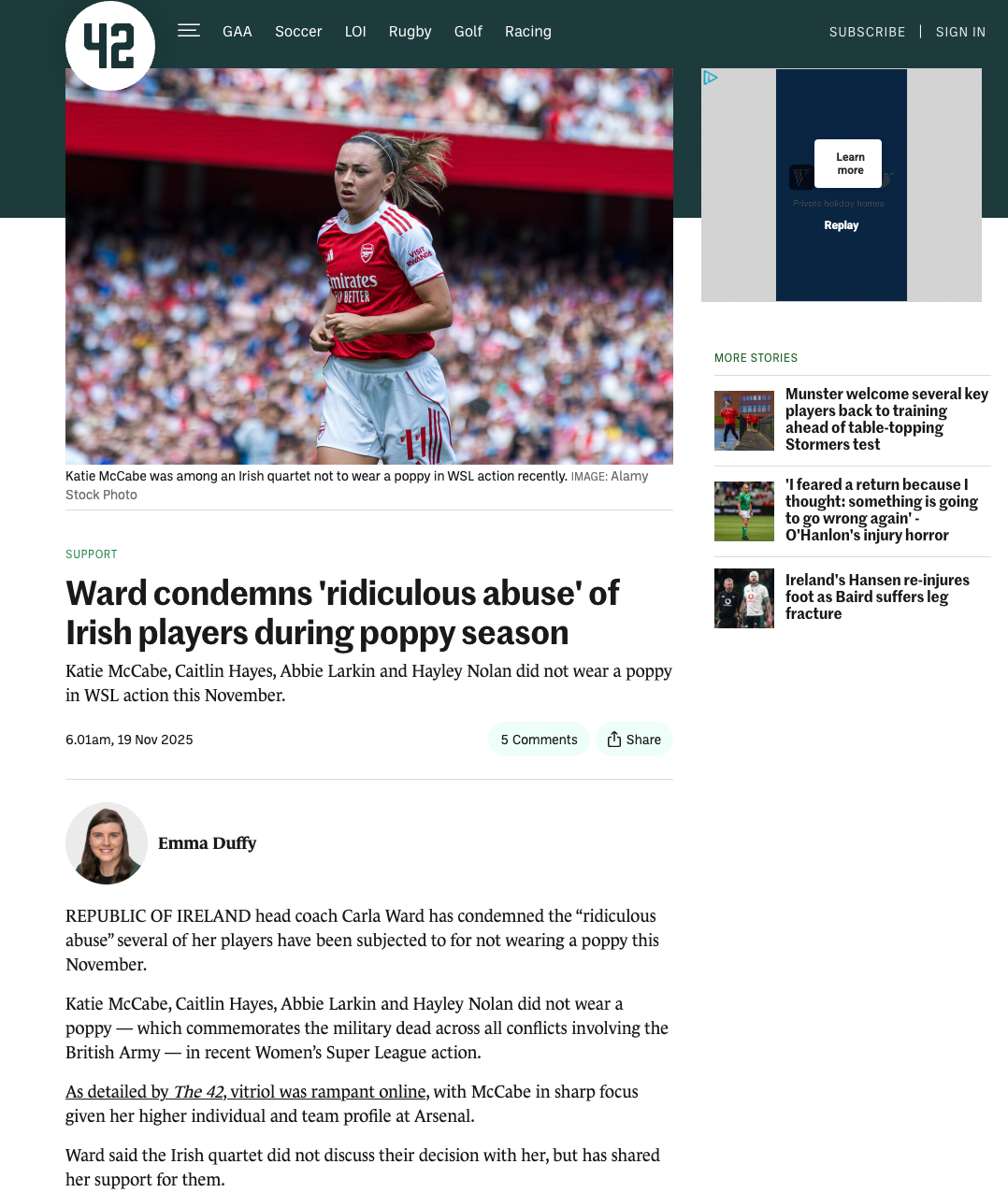https://www.the42.ie/carla-ward-irish-players-poppy-abuse-6878881-Nov2025/
