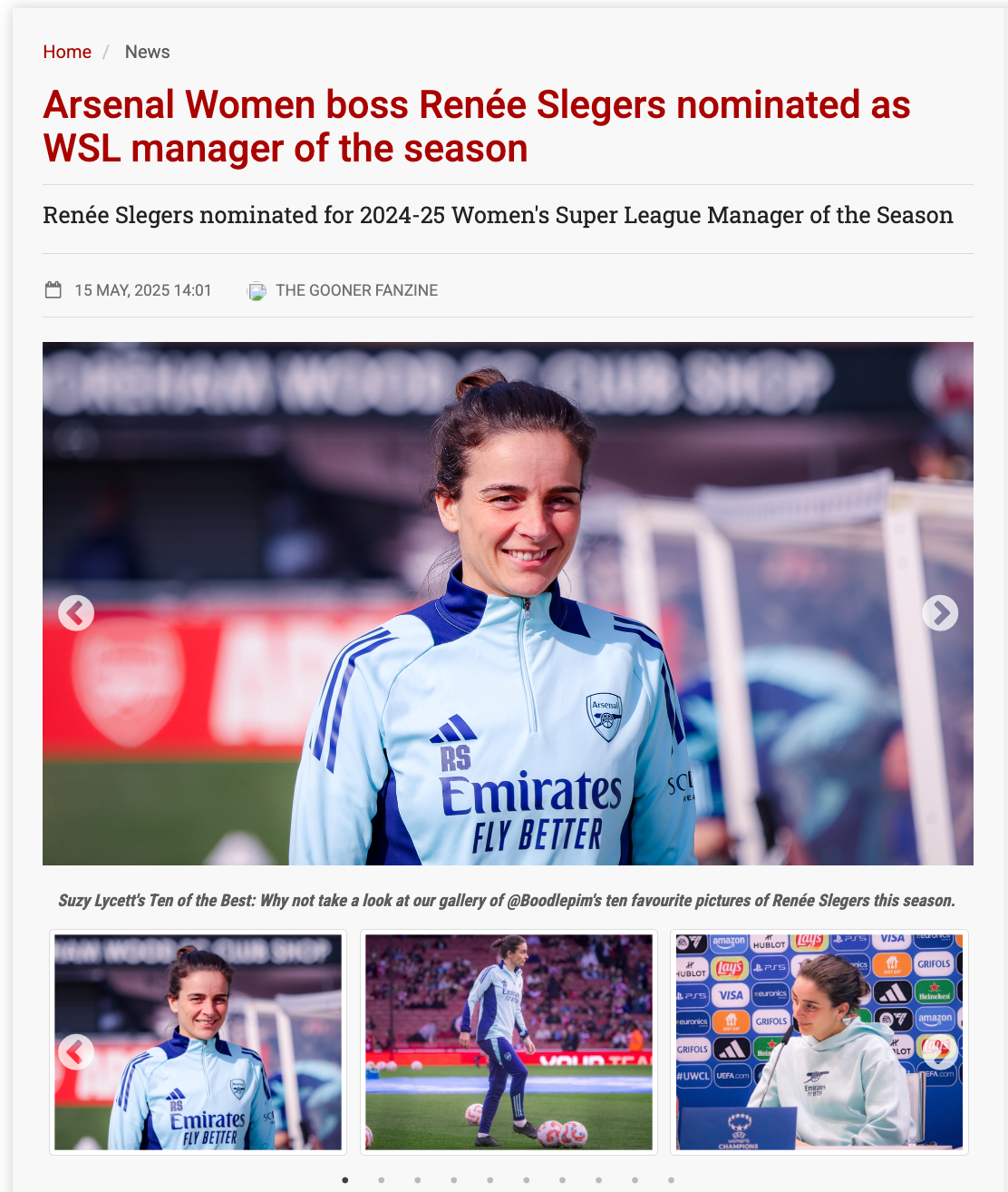 Published on the online Gooner Fanzine