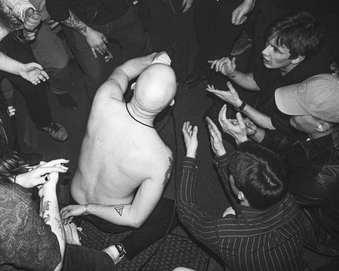 Slugboys crowd interaction during a live Oslo punk gig