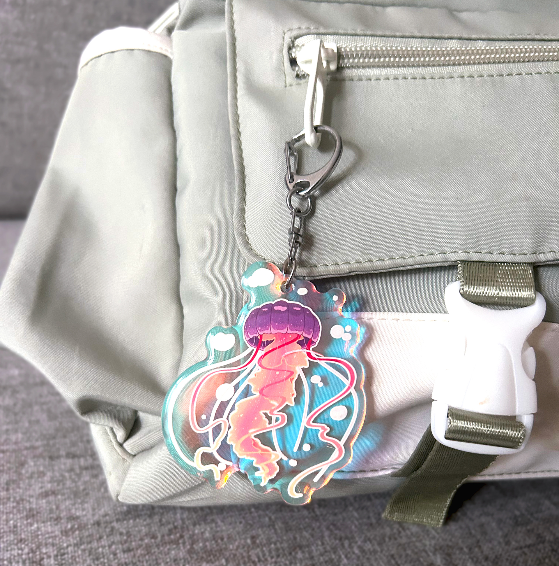 Jellyfish keychain
