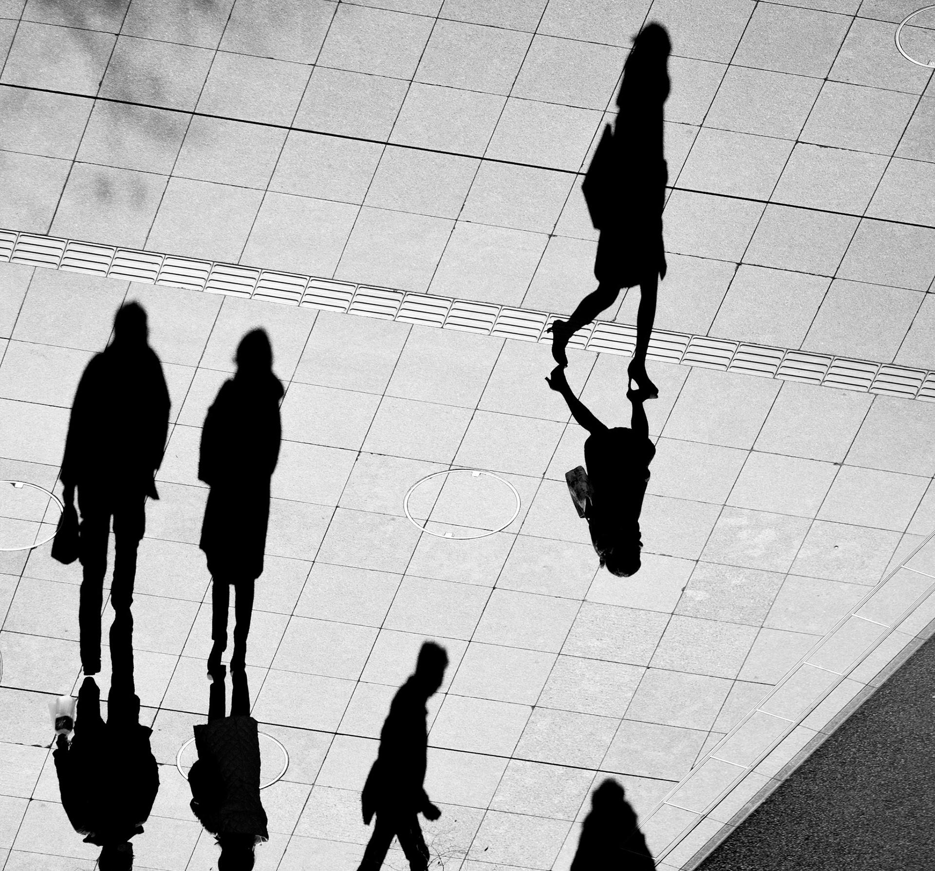 Abstract Photo Of People Walking