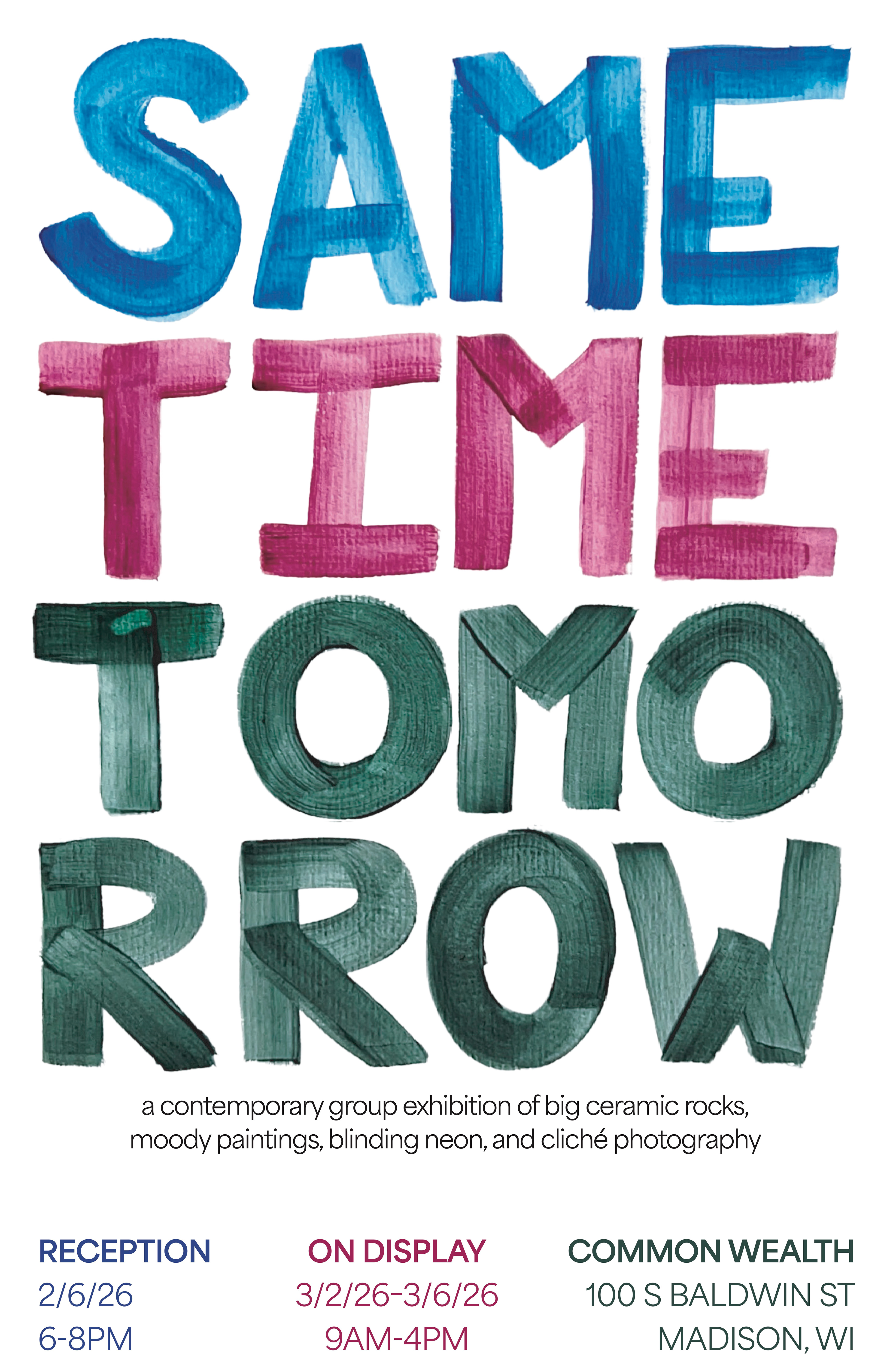 Illustrated exhibition poster