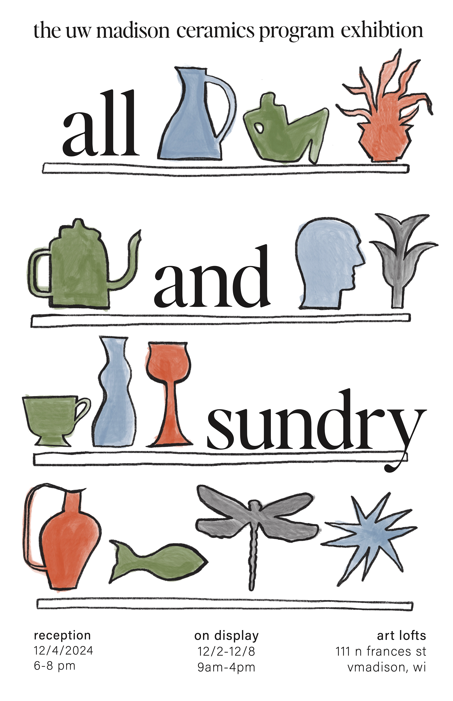 Illustrated exhibition poster