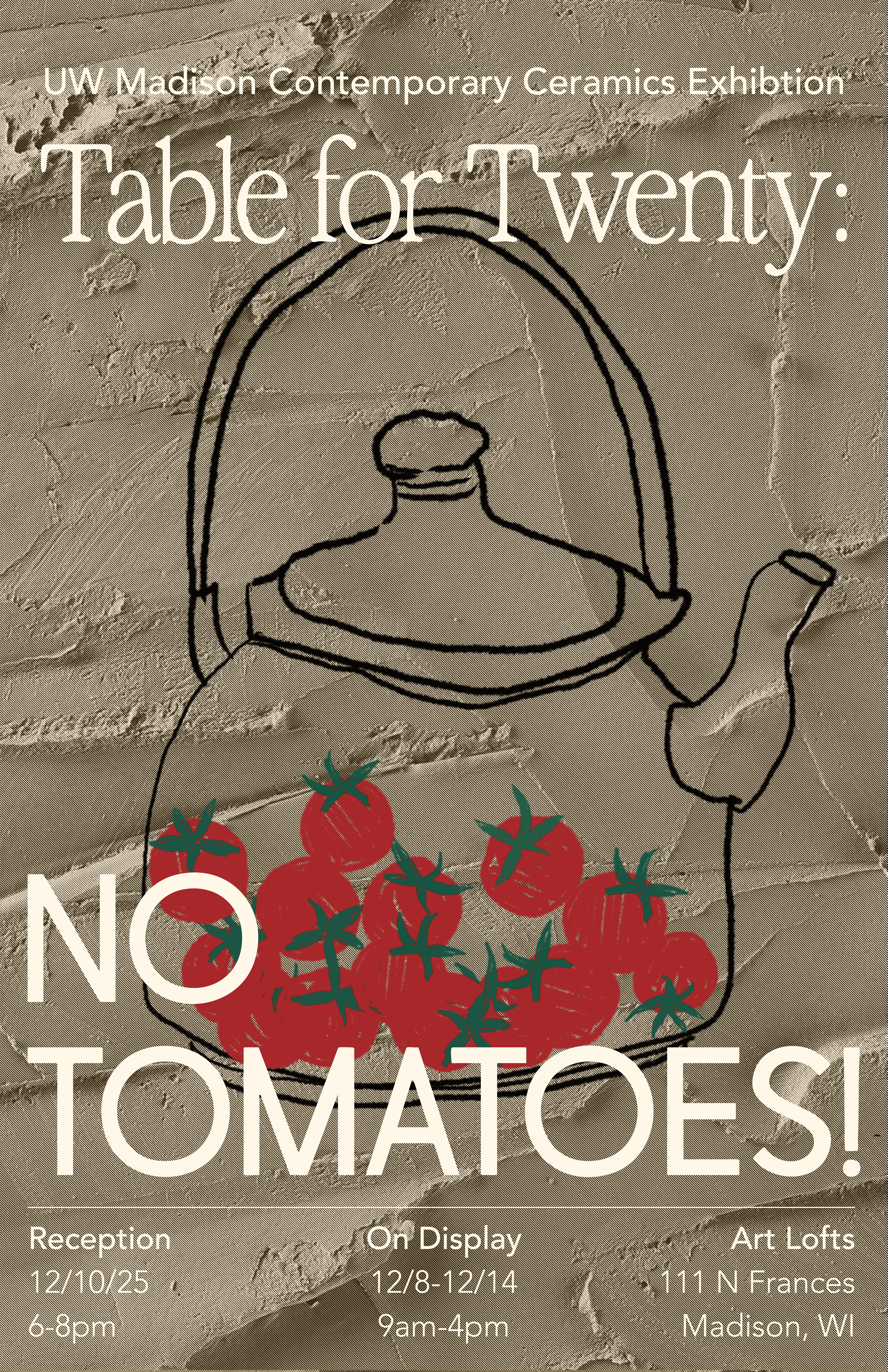 Illustrated exhibition poster: Illustrator, Procreate, Photoshop