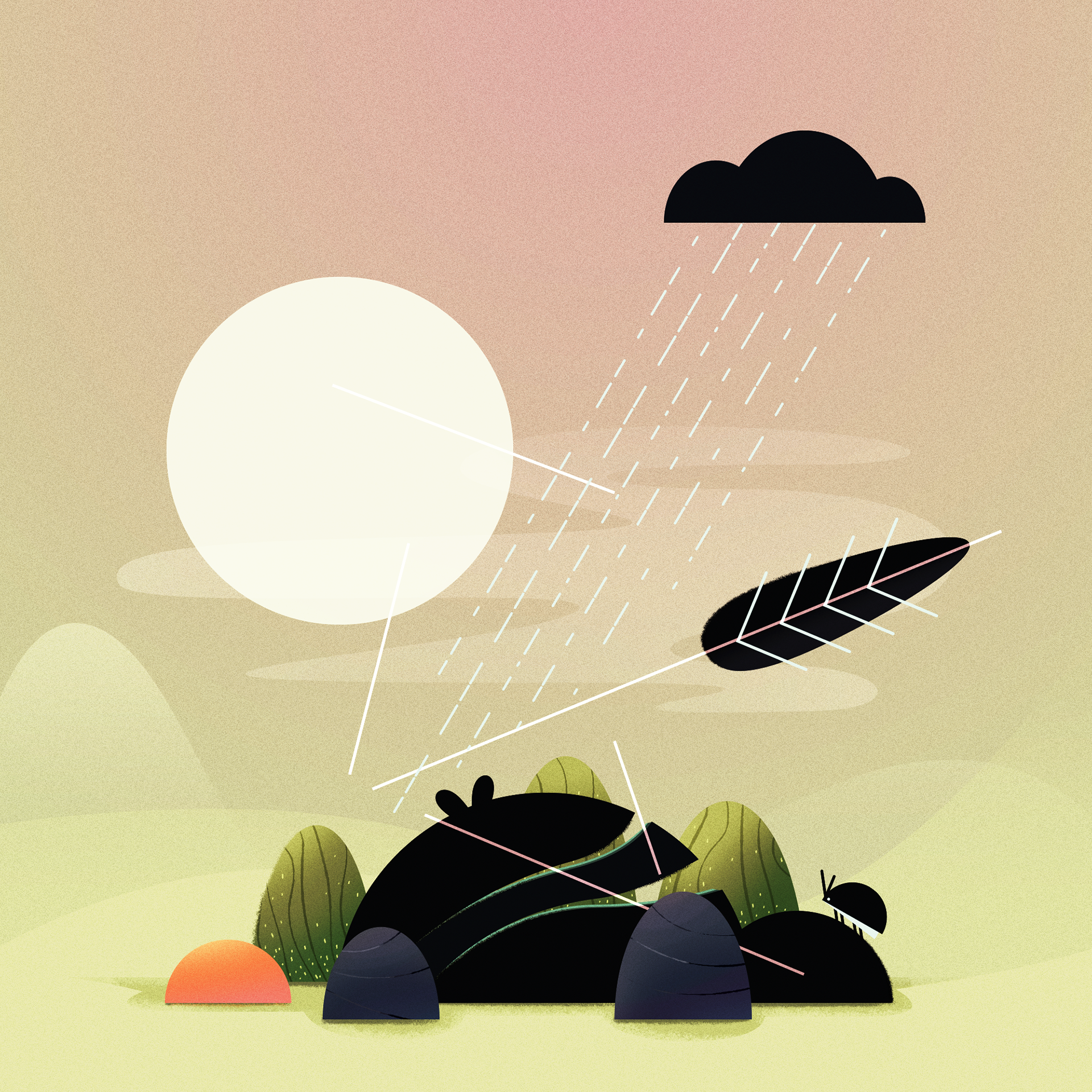 illustration, digital, 2d, natur, geühl, wien, österreich, fantasie, gurke