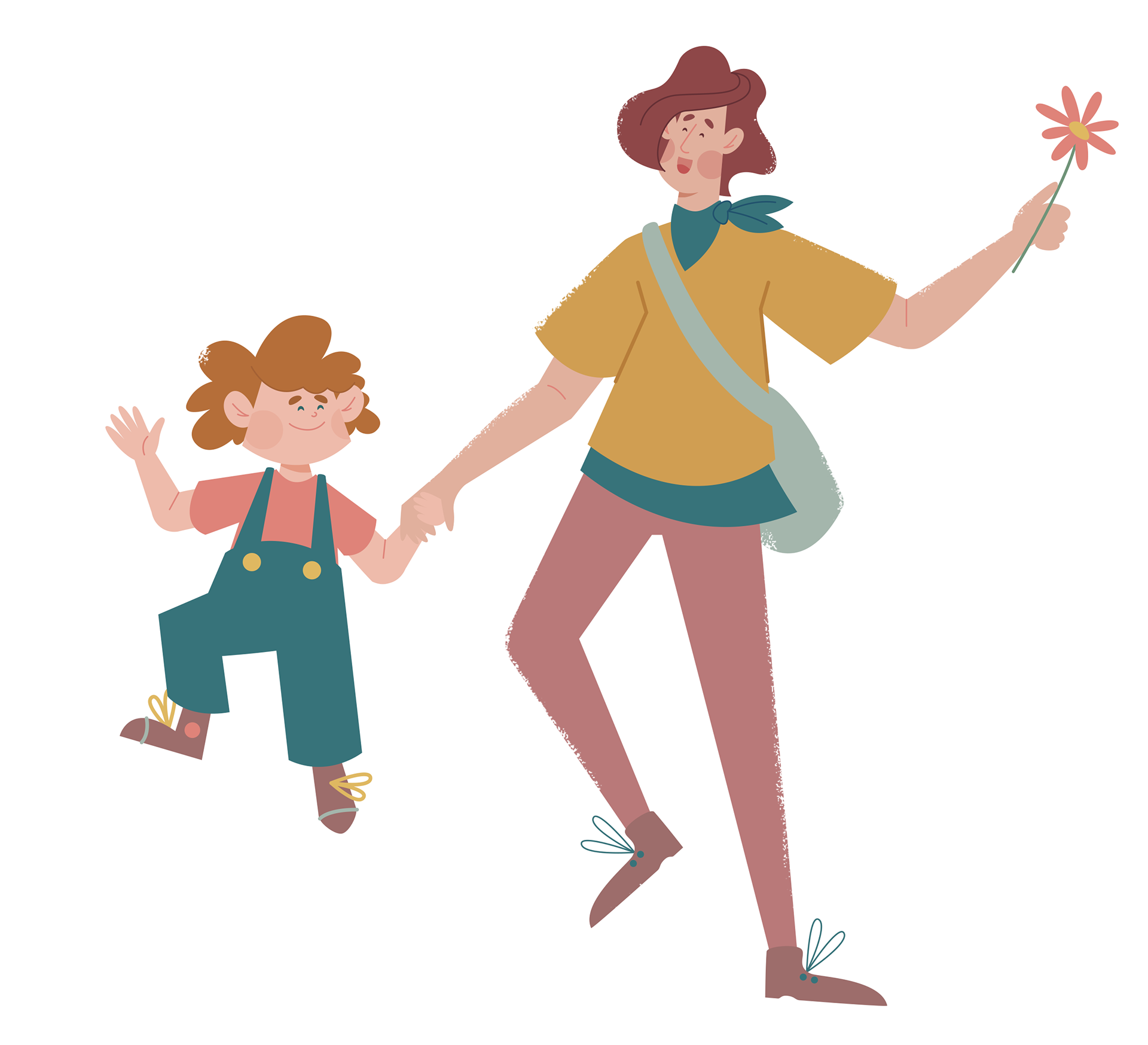 Kinderbuch, Vektor, Illustration, Familie, Wandern, Wanderdörfer, Wien, Land, Maria Kondratieva, Illustratorin, Wien, Yaymk