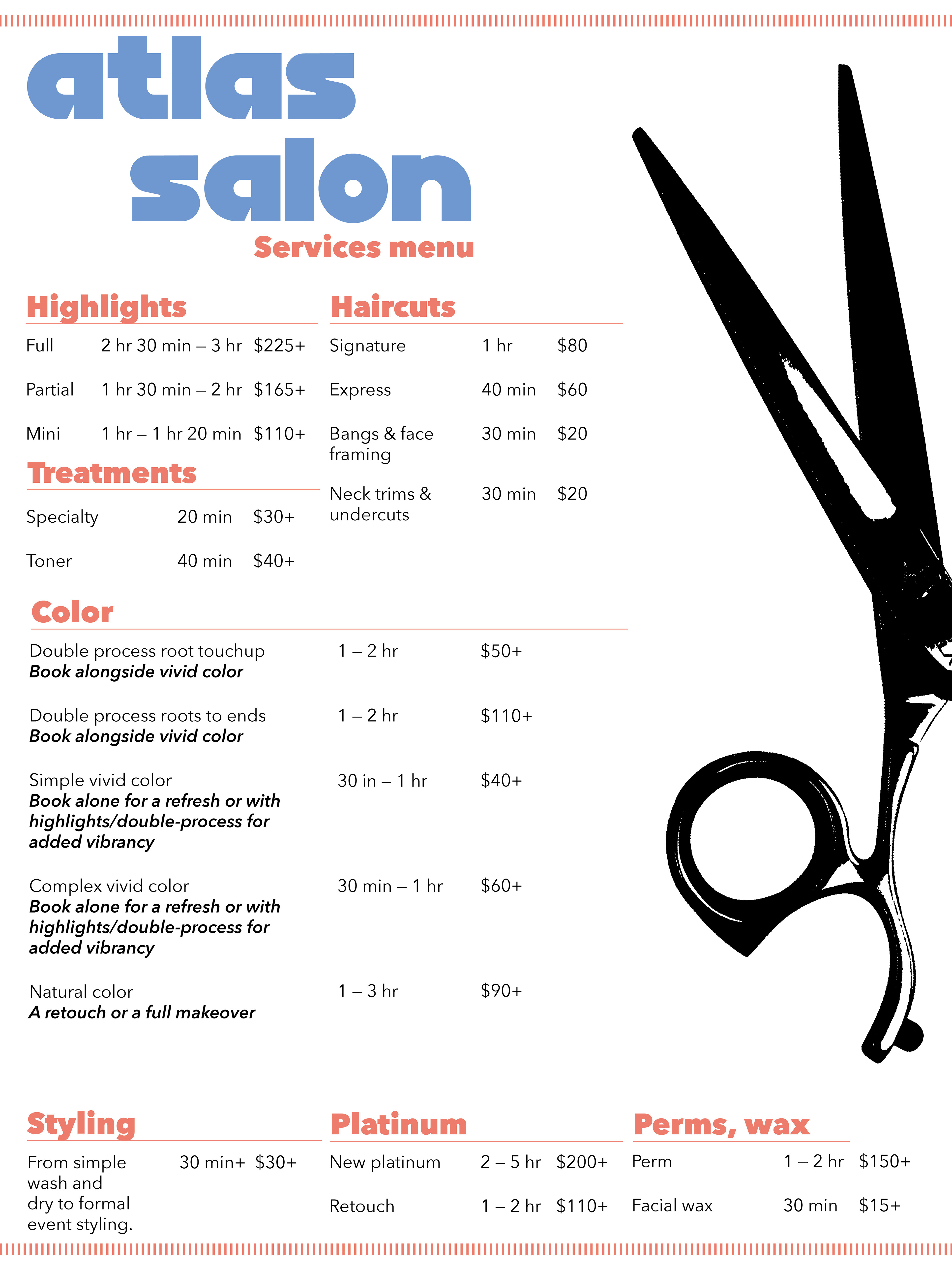 Menu draft 1