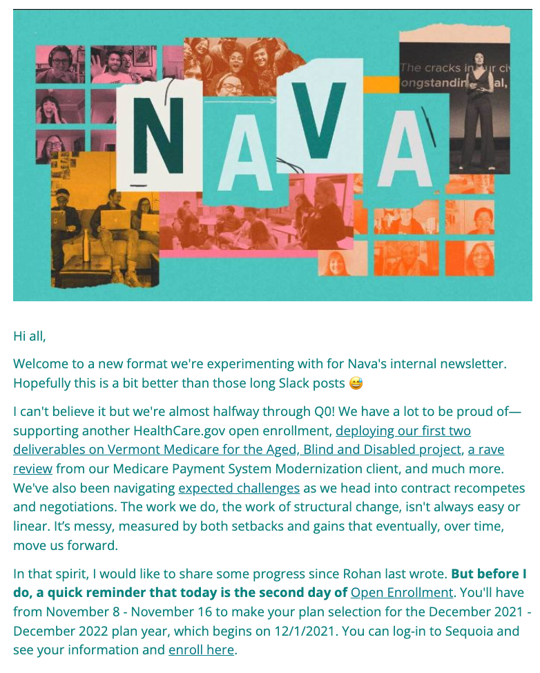 Newsletter before overhaul