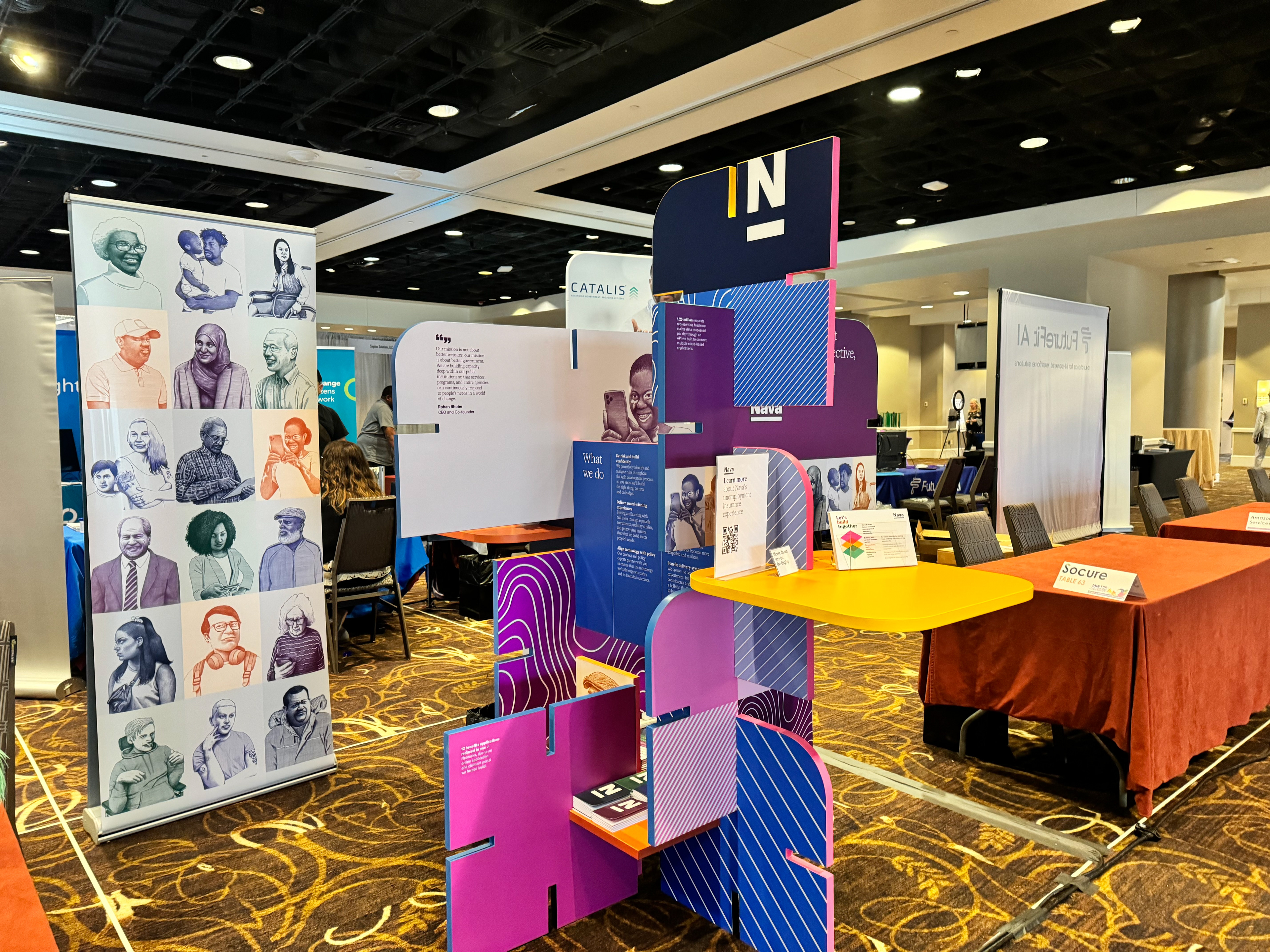 Three-dimensional sculpture for conference