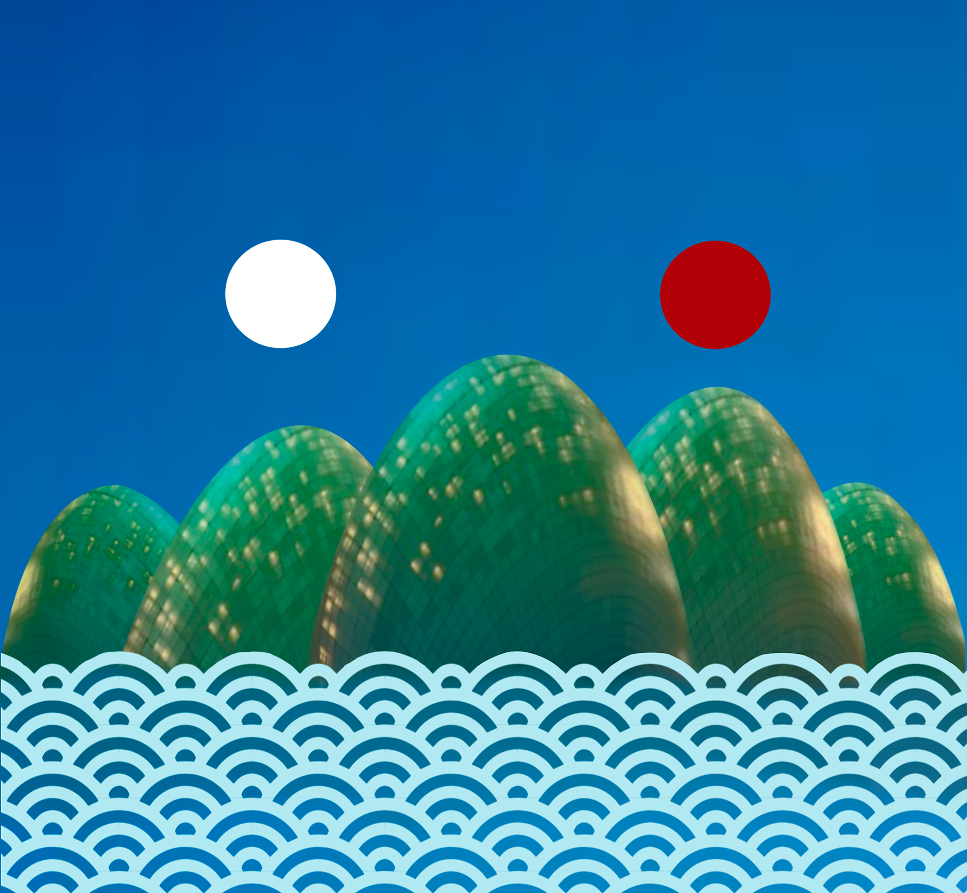 Irworobongdo — Paysage synthétique, Estelle SO, 2022, Création numérique (modélisation 3D et rendu), 10630 × 7087 px