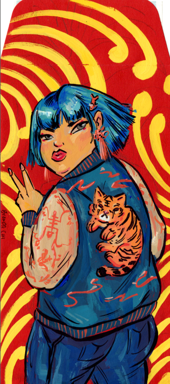 Red Envelope Show - Grumpy Bert x Spoke Art NY 2022 - "Tiger Girl"