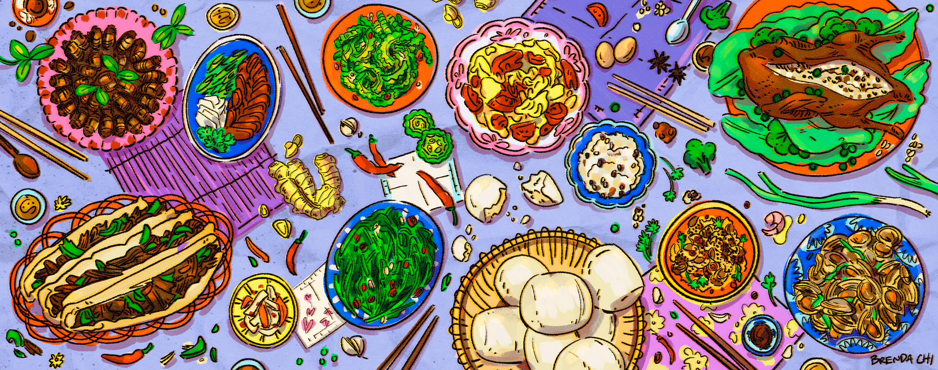 Paper Republic - Series of Chinese stories about food! All compiled to this illustration!