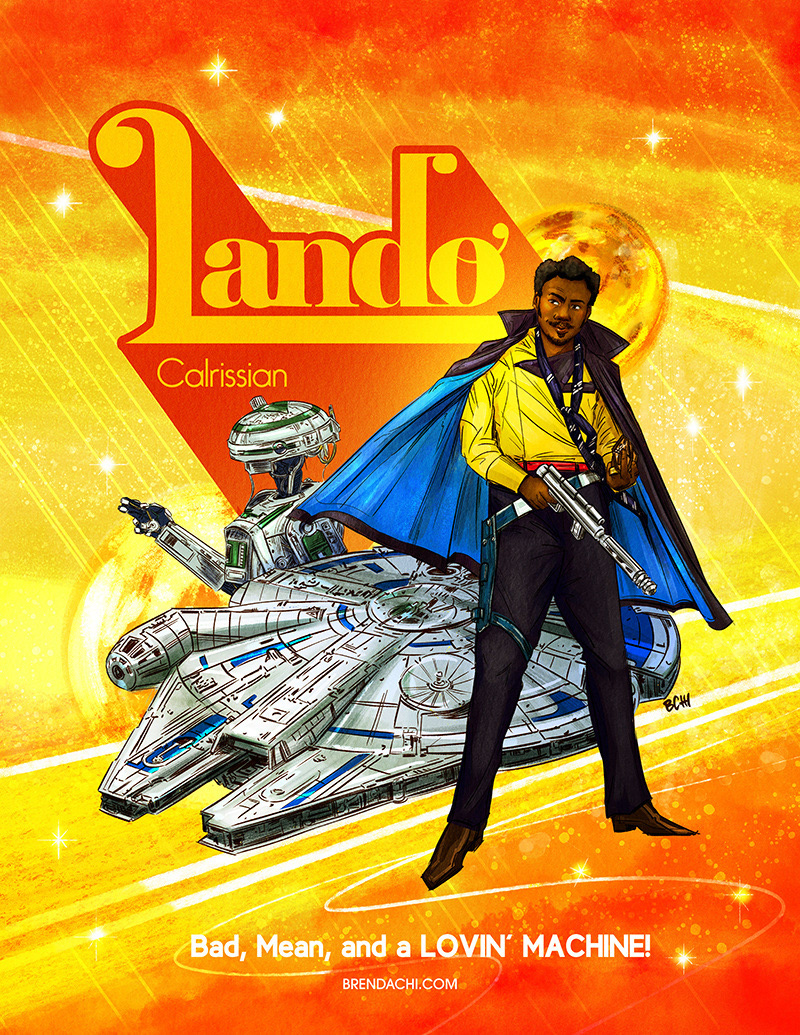 Lando 70's Poster feat. at Perky Nerd