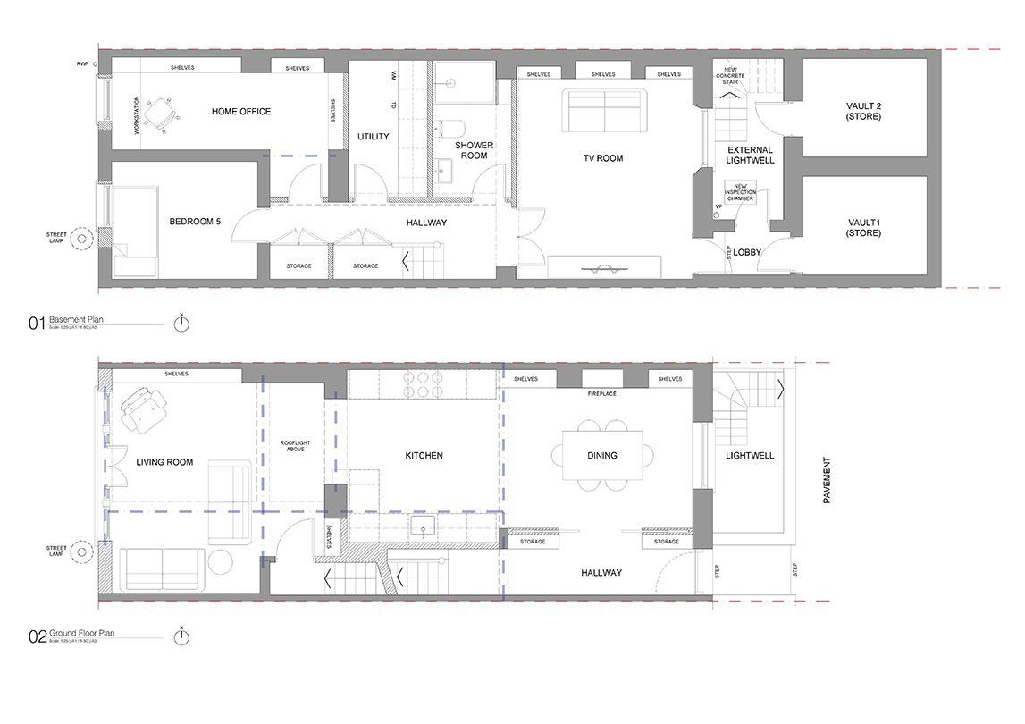 Proposed Basement and Ground Floor Plan