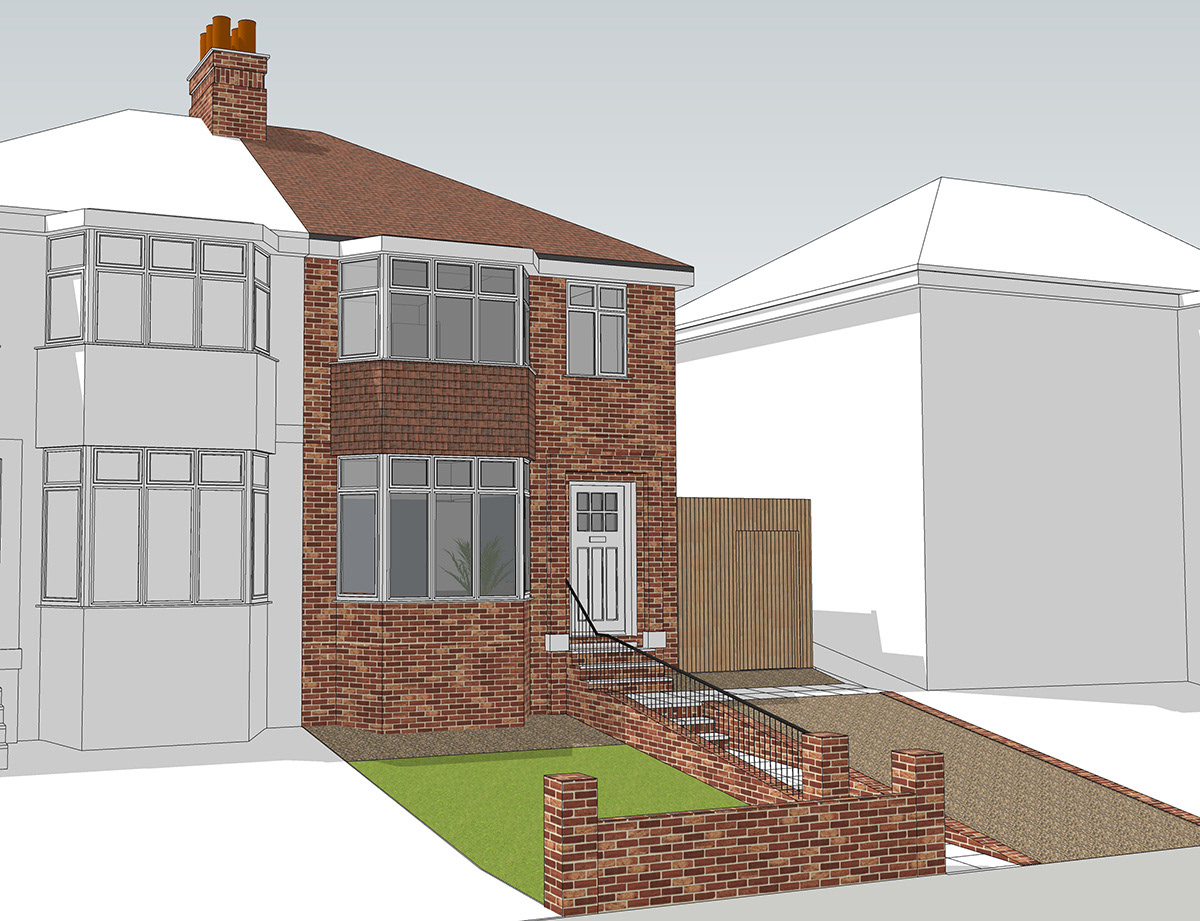 Proposed South East (Front) View