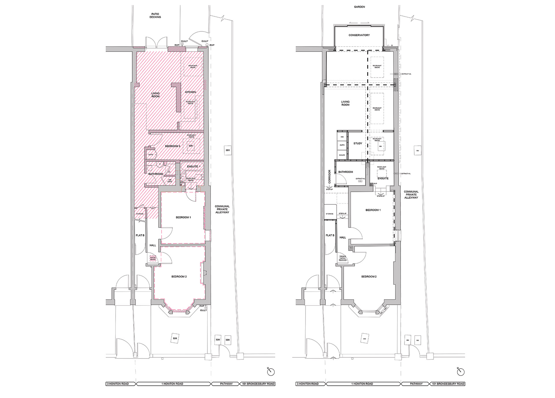 Honiton Road - Existing & Proposed Plans