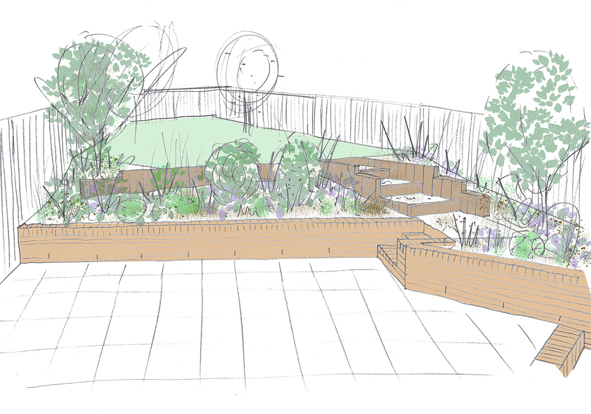 Sketch Concept for Garden Landscaping