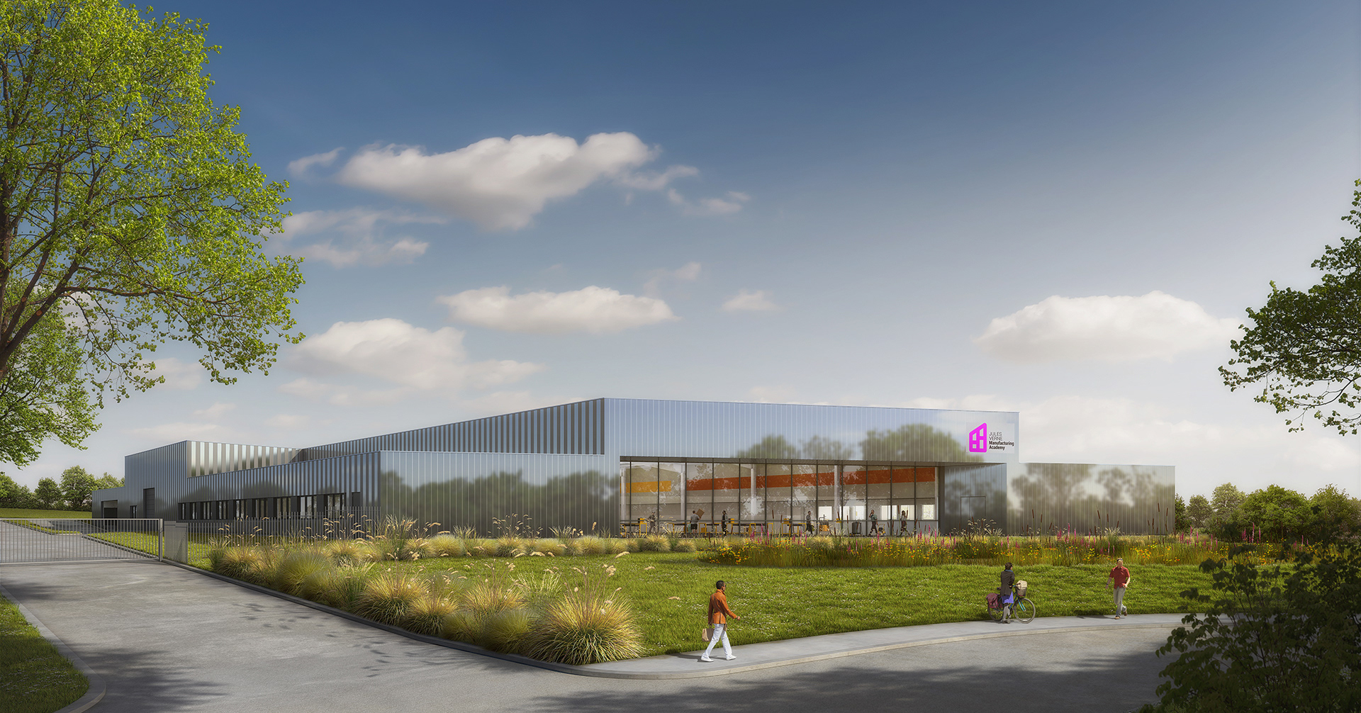 ARCHITECTES ROCHETEAU SAILLARD  |  Jules Verne Manufacturing Academy Bouguenais (44)