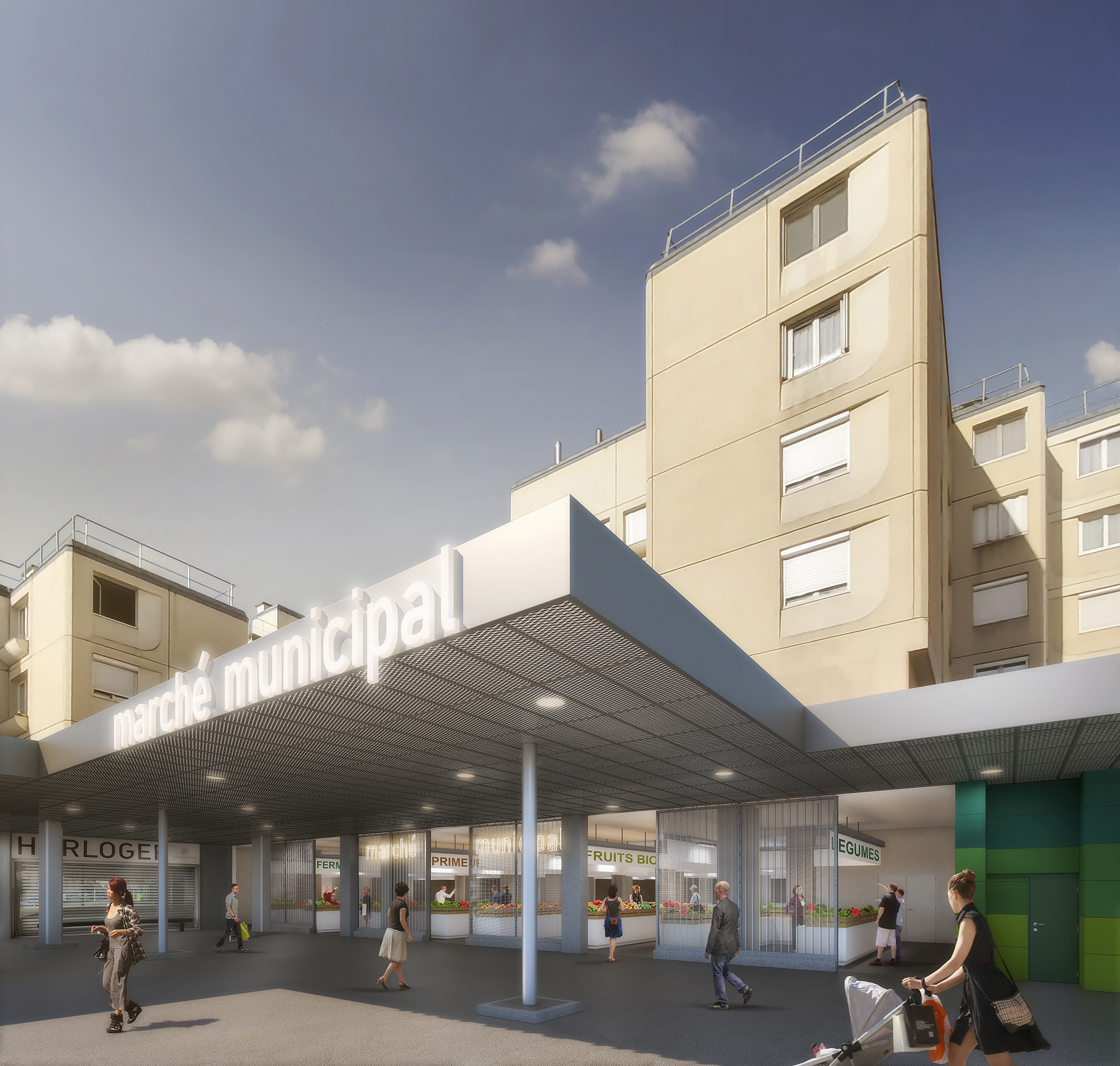 SISPEO ARCHITECTES  |  Marché couvert Villeparisis (77)