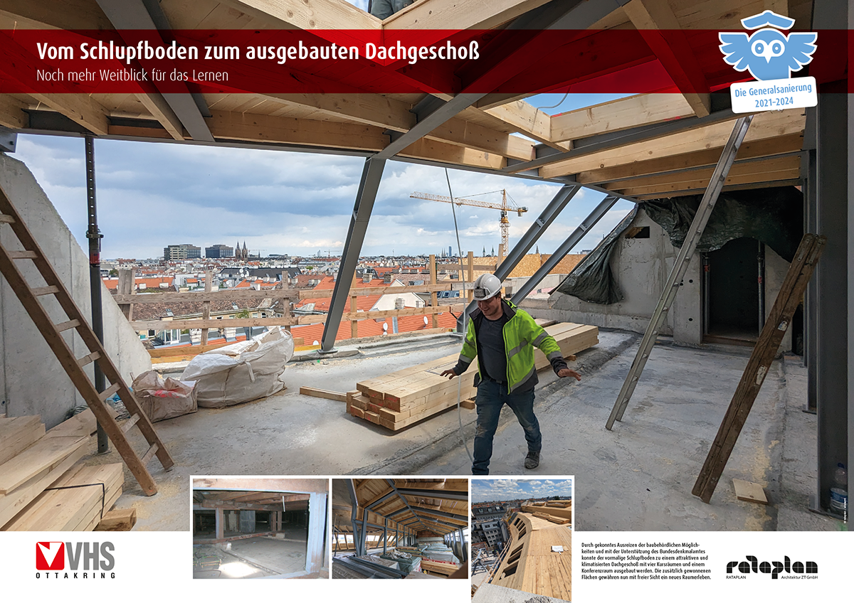 Plakate / Umbau Volkshochschule Ottakring