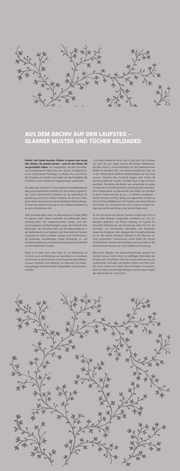 Ausstellungsgrafik / Anna Göldi Museum / Lebendige Tradition / 2025