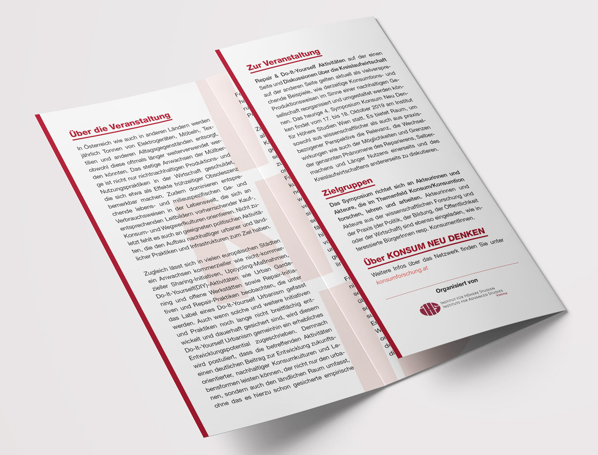 Folder / Symposium Konsum Neu denken