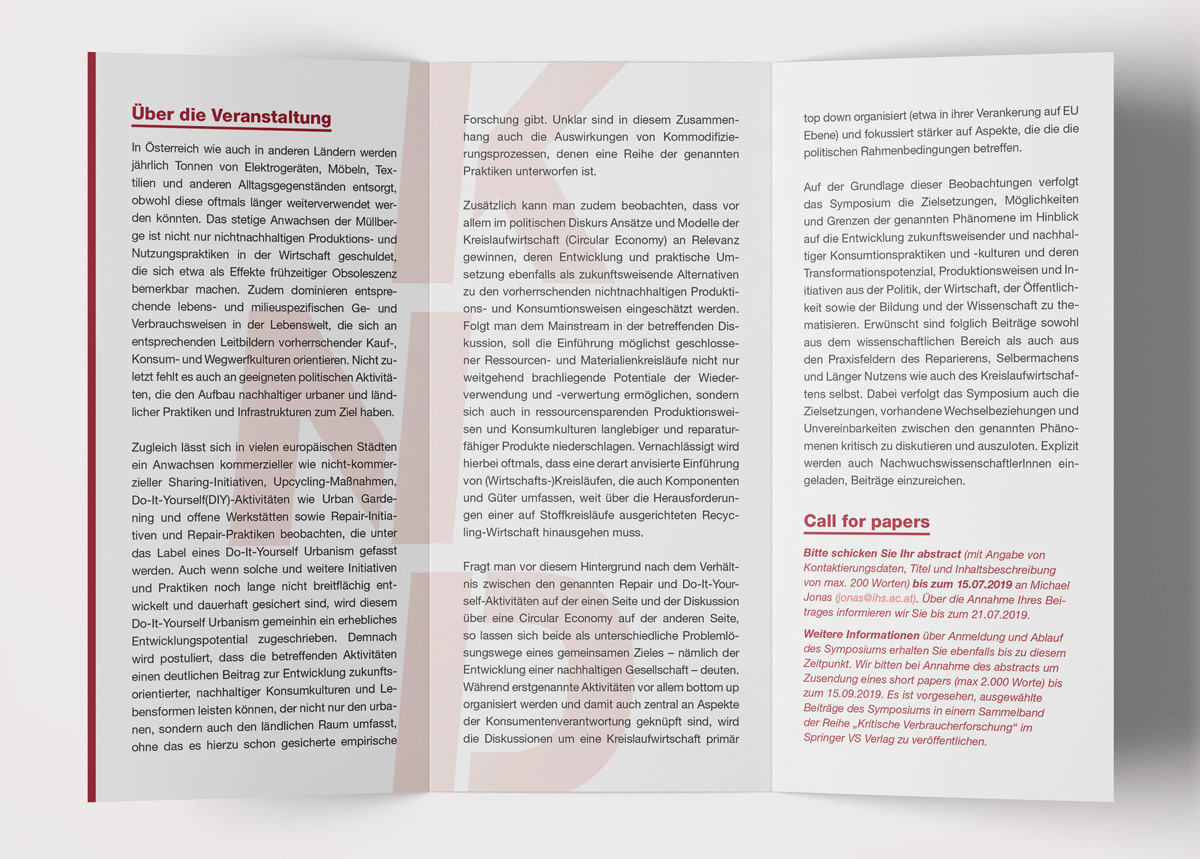 Folder / Symposium Konsum Neu denken