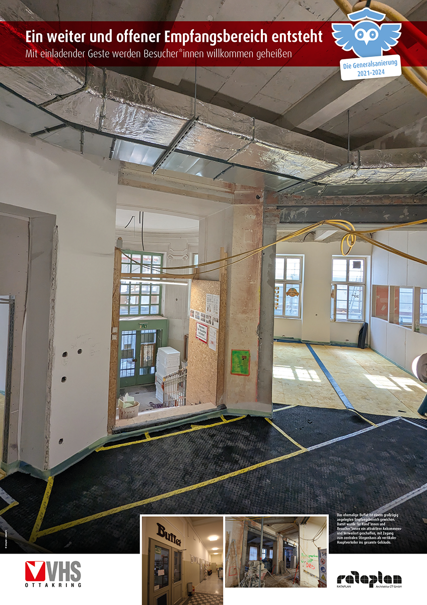 Plakate / Umbau Volkshochschule Ottakring