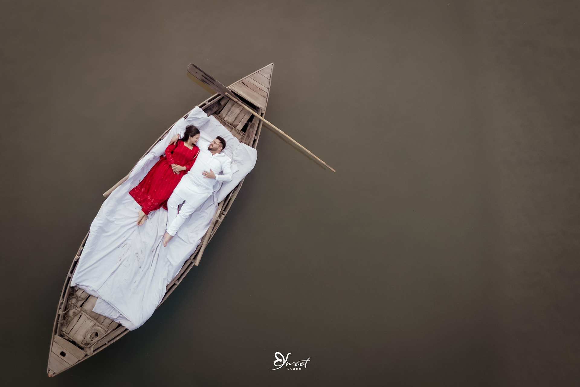 Traditional boat ride on the Ganga River.