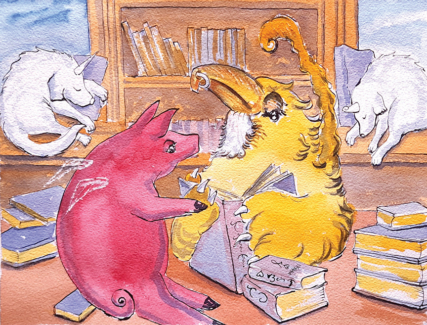 Libraroo: The Bibliothecary for Fantastic Creatures by Jose Badelles